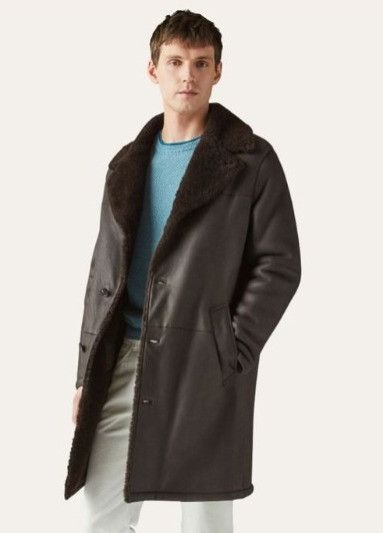 Loro Piana o1w1db10824 Ceel Shearling Coat in Chocolate Brown Size US S / EU 44-46 / 1 - 2 Thumbnail