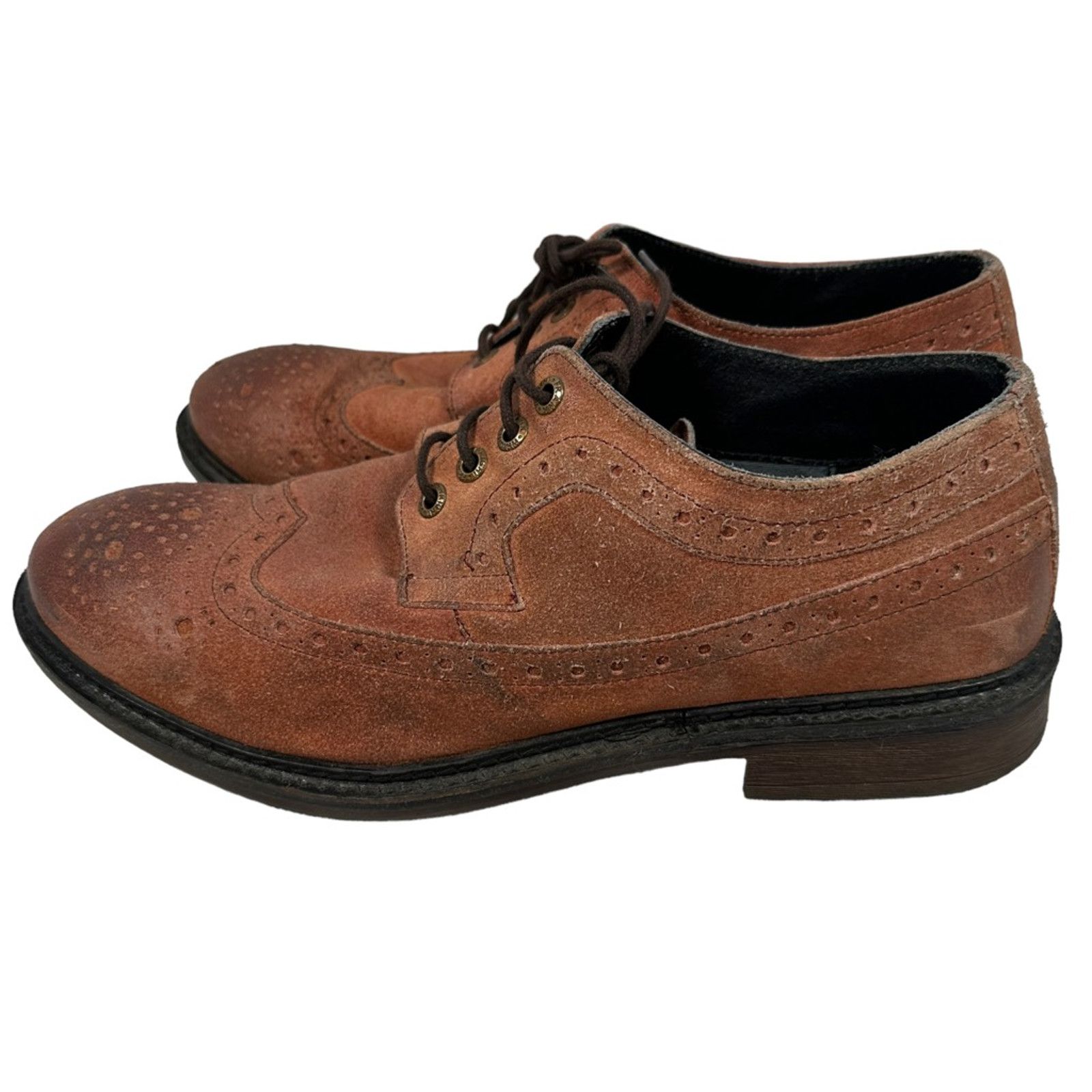 Frank Wright Frank Wright Baird Derby Dress Shoes Brown Wingtip Brogue 12 Size US 12 / EU 45 - 4 Thumbnail