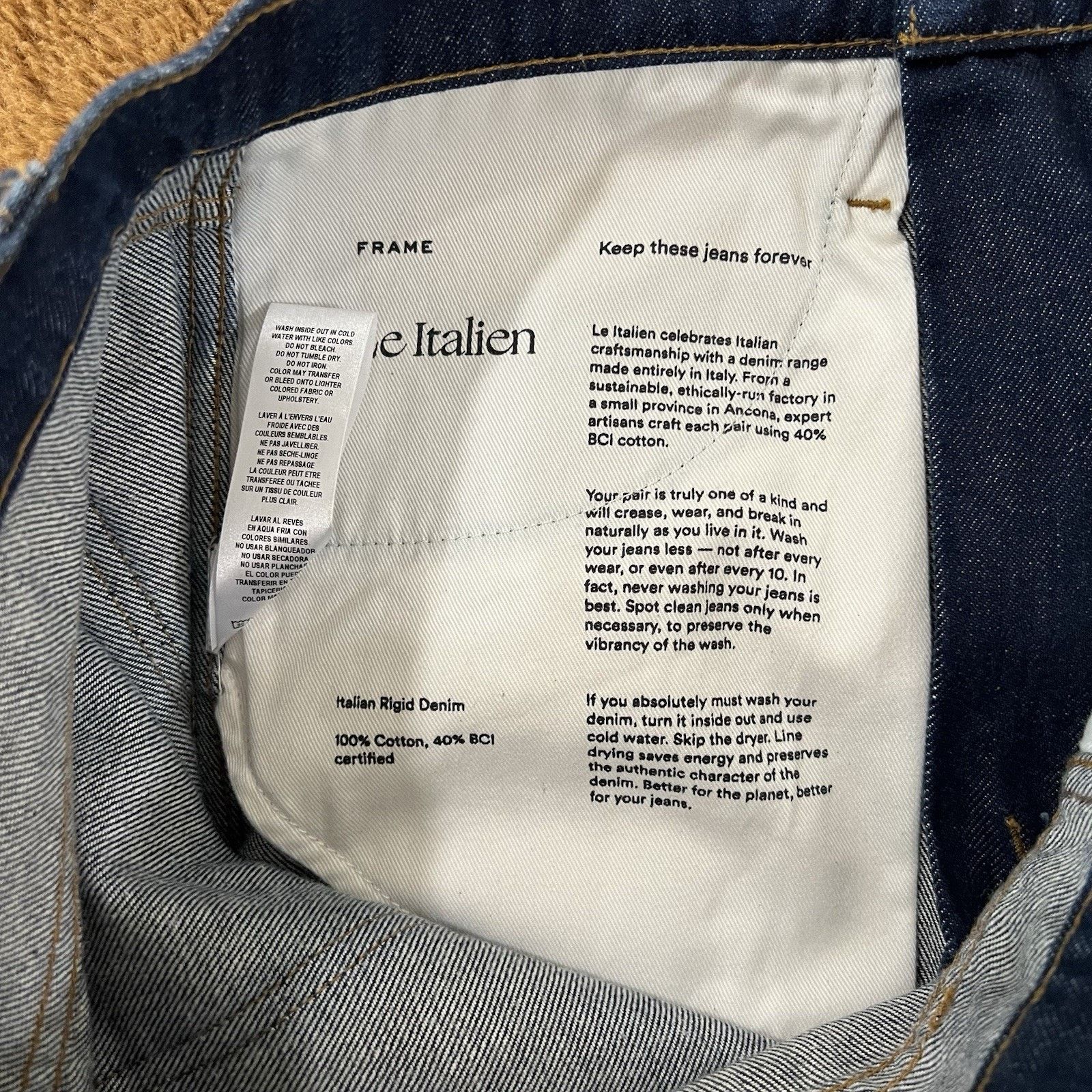 Frame NWT Frame Le Italien Flare Rigid Denim 30 Dark Rinse Size 30" / US 8 / IT 44 - 6 Thumbnail