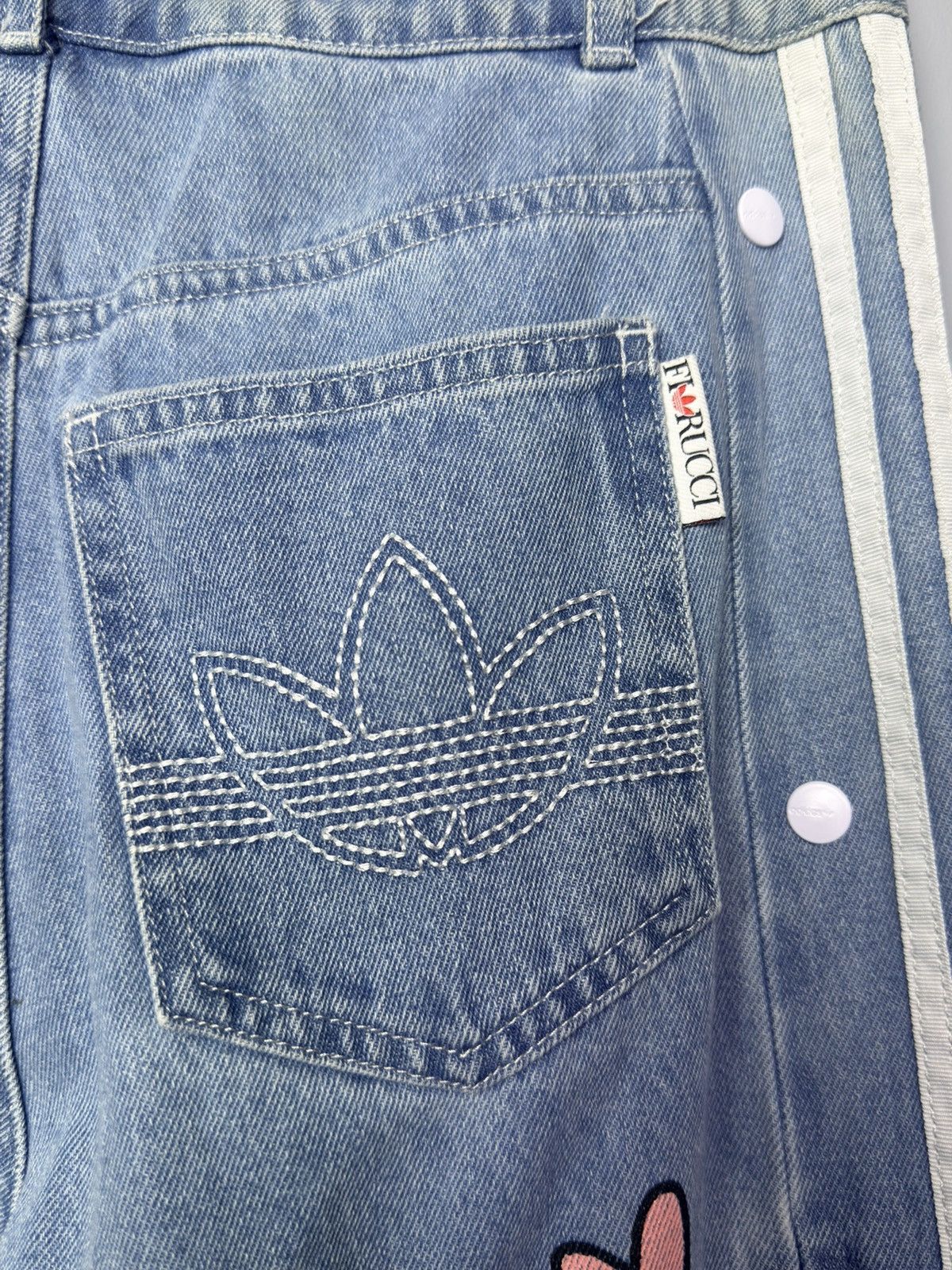 Adidas Adidas x Fiorucci Denim Track Pants Size 27" / US 4 / IT 40 - 10 Thumbnail