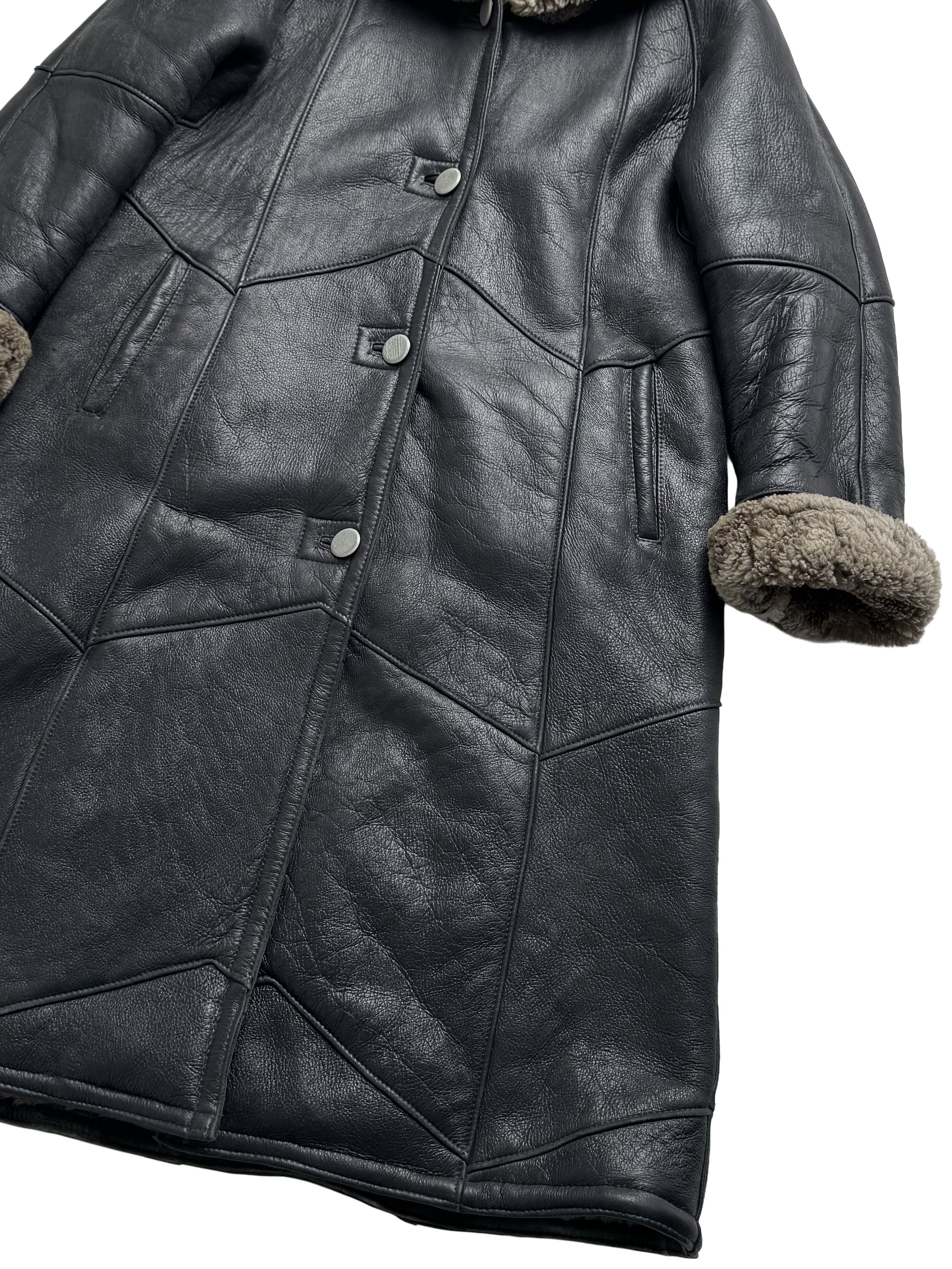 Vintage Vintage Real Sheepskin Hooded Coat Size L / US 10 / IT 46 - 9 Thumbnail