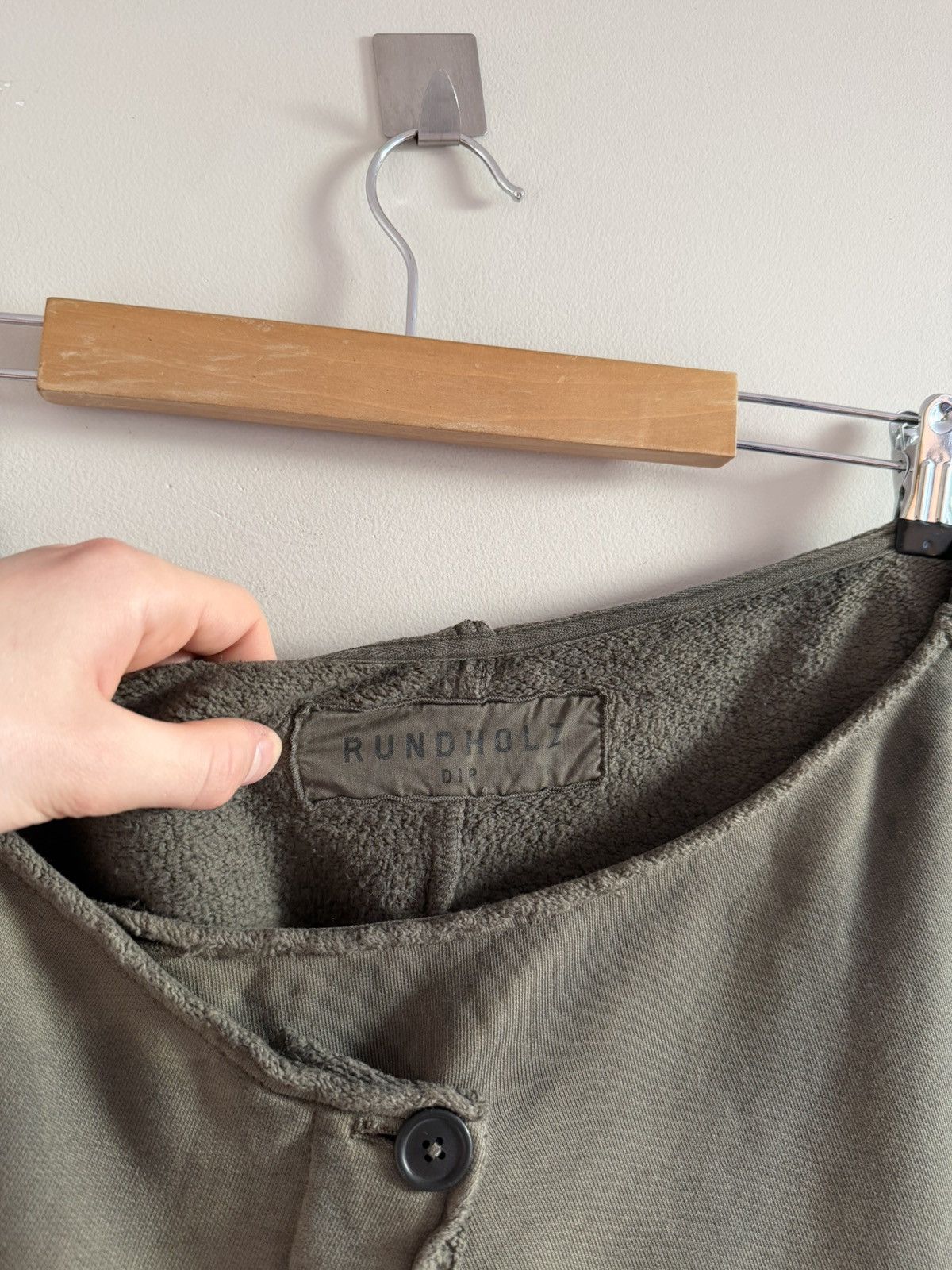 Rundholz Rundholz Dip Asymmetric Skirt Distressed Olive Size 30" / US 8 / IT 44 - 3 Thumbnail