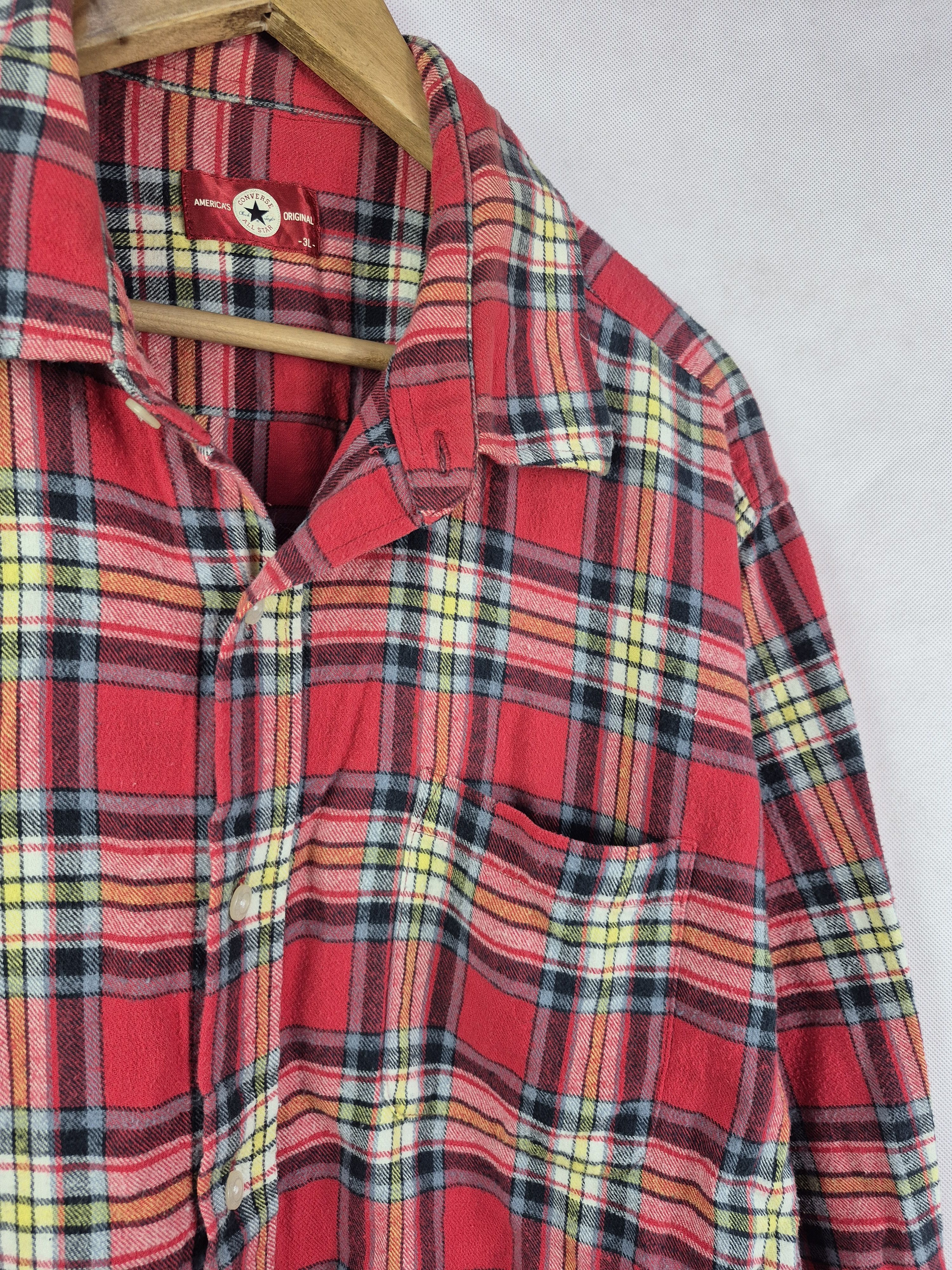Converse 🔥 Converse Checkered Tartan Flannel Button Up Shirt Size US XXL / EU 58 / 5 - 3 Thumbnail