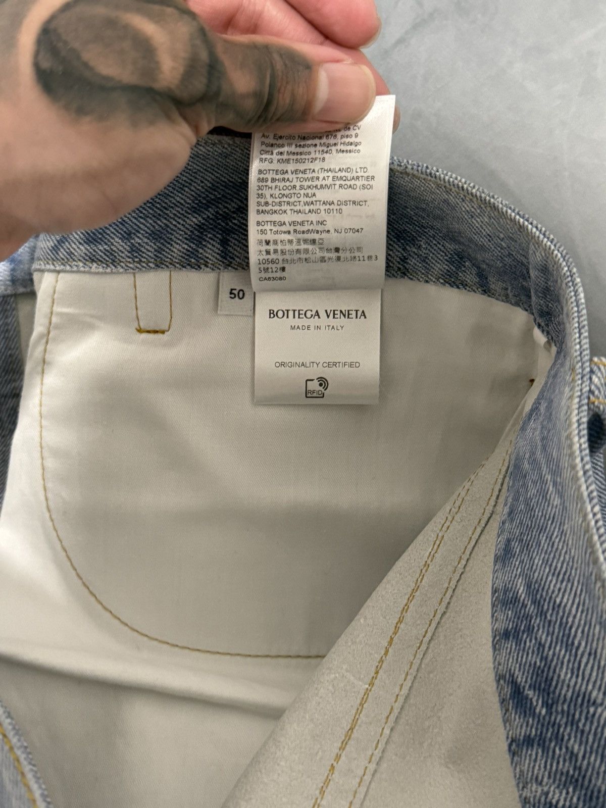 Bottega Veneta Bottega Veneta Denim print Leather jeans Size US 34 / EU 50 - 9 Thumbnail