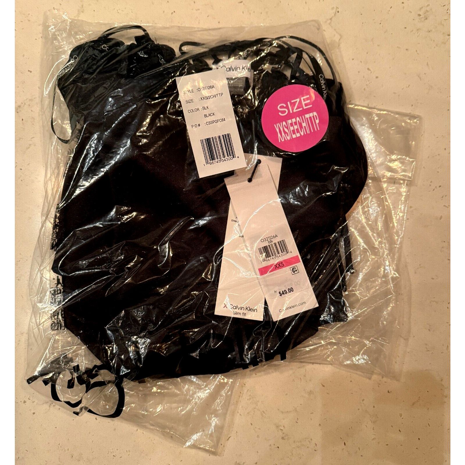Calvin Klein Calvin Klein Womens Slim Fit Camisole Black Satin XXS NWT Size XXS / US 00 / IT 34 - 4 Thumbnail