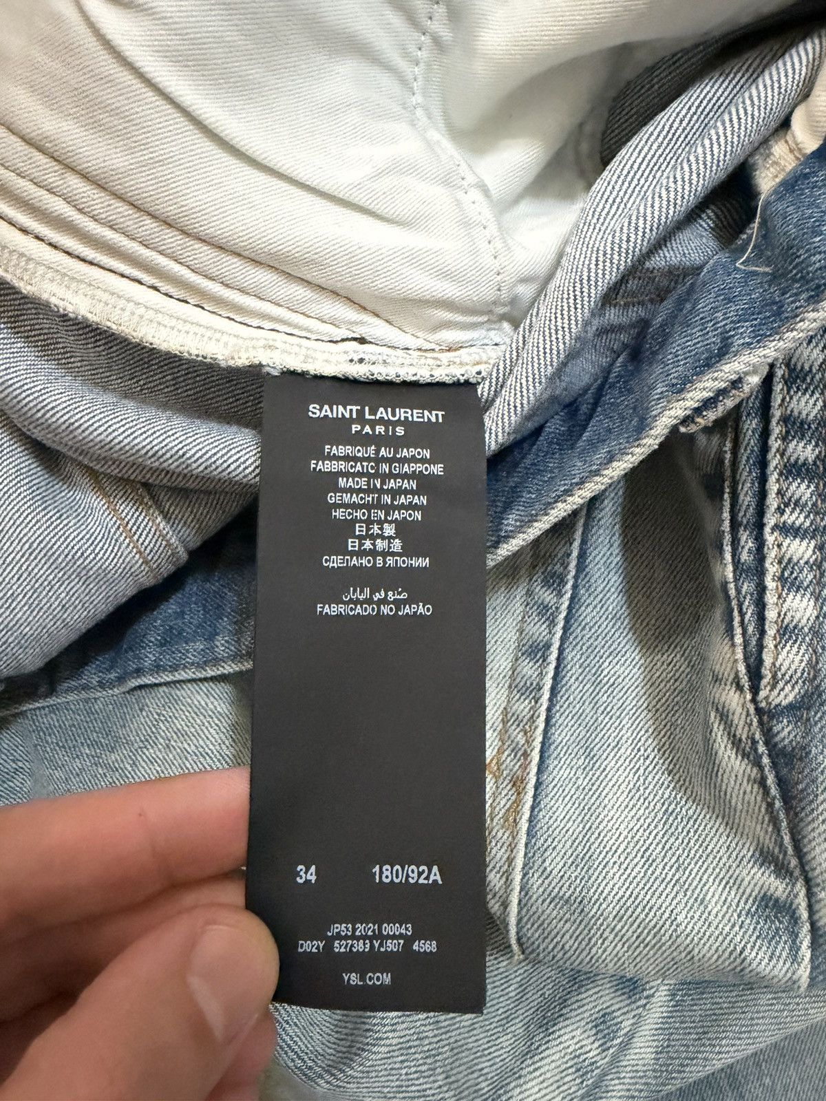 Saint Laurent Paris Saint Laurent D02 Blue Faded Denim size 34 Size US 34 / EU 50 - 5 Thumbnail