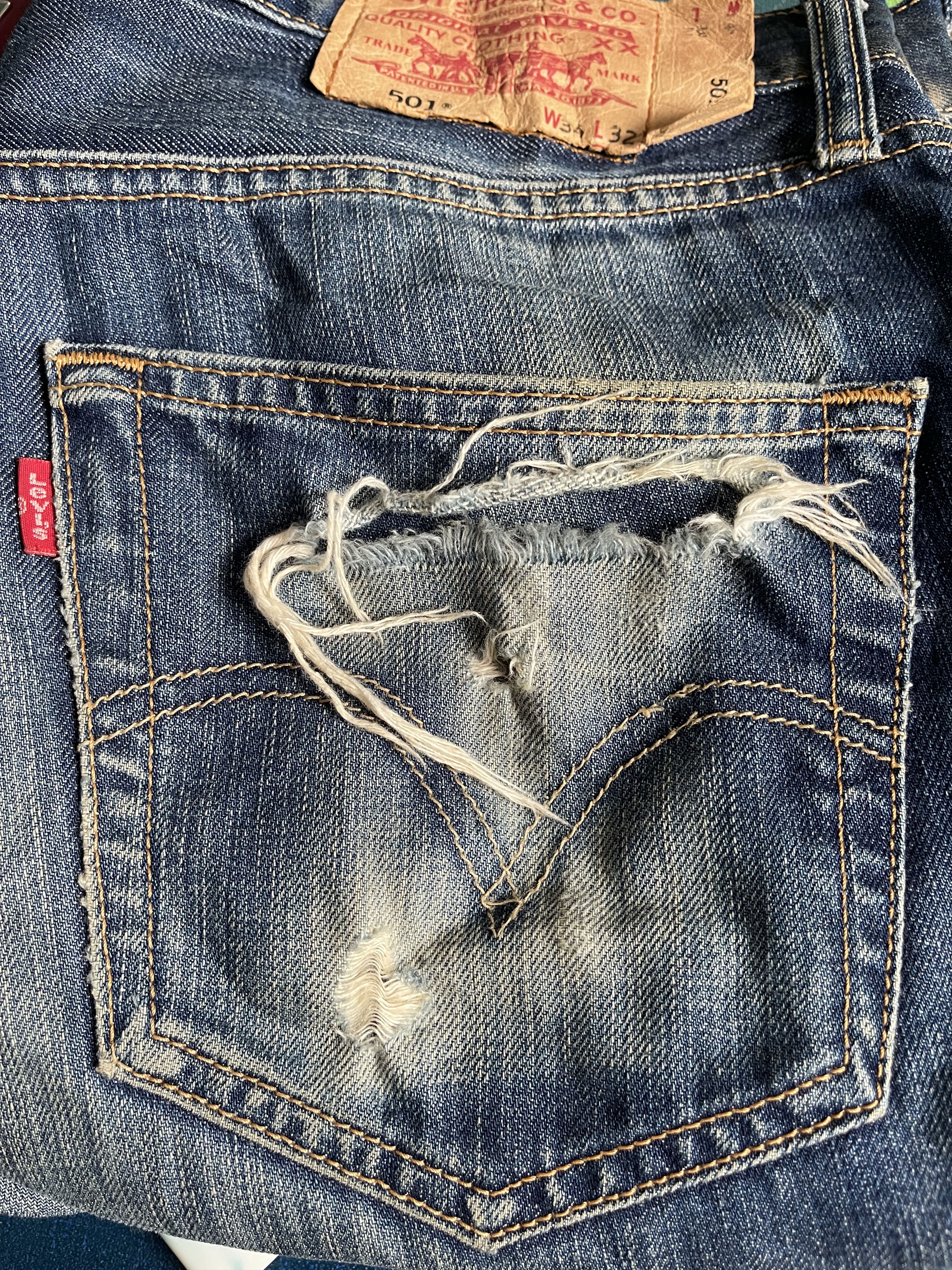 Levi's × Vintage Vintage Levis 501 y2k Jeans Size US 34 / EU 50 - 10 Thumbnail
