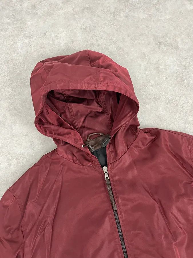 Prada 2000s Prada Red Burgundy Tech Zip-up Windbreaker Jacket Size US L / EU 52-54 / 3 - 5 Thumbnail