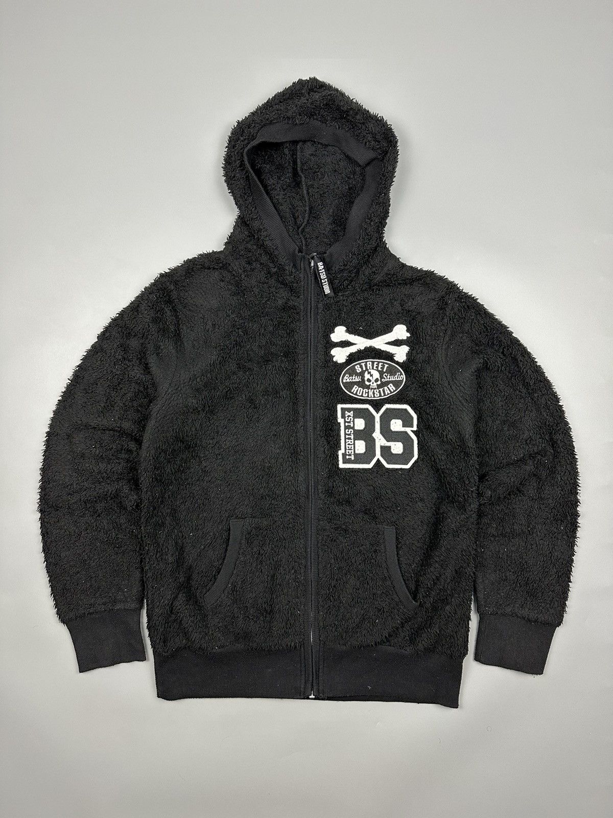 Japanese Brand Batsu Studio Skull Fleece Zipper Hoodie Size US M / EU 48-50 / 2 - 2 Thumbnail