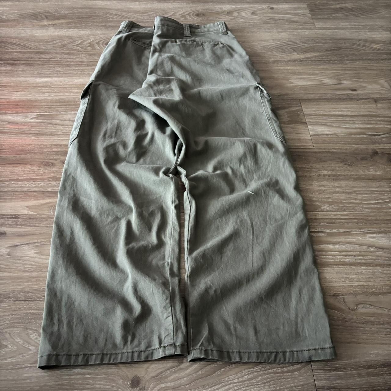 Vintage Crazy Vintage Y2K/2000s Baggy Olive Green Khaki Skater Cargo Pants! 36x29 Size US 36 / EU 52 - 4 Thumbnail