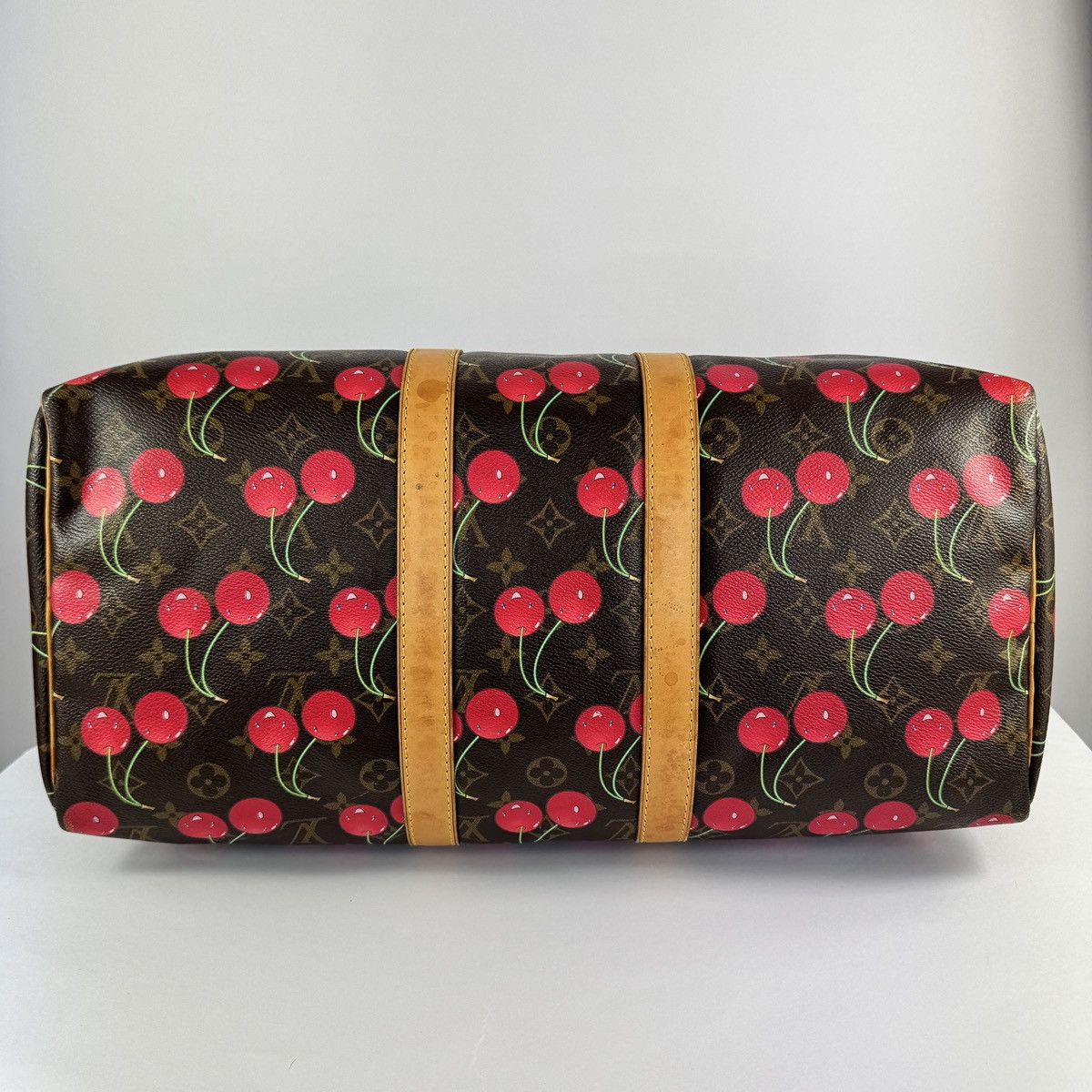 Louis Vuitton × Takashi Murakami 2005 CERISES CHERRY MONOGRAM 45 KEEPALL DUFFLE BAG Size ONE SIZE - 3 Thumbnail