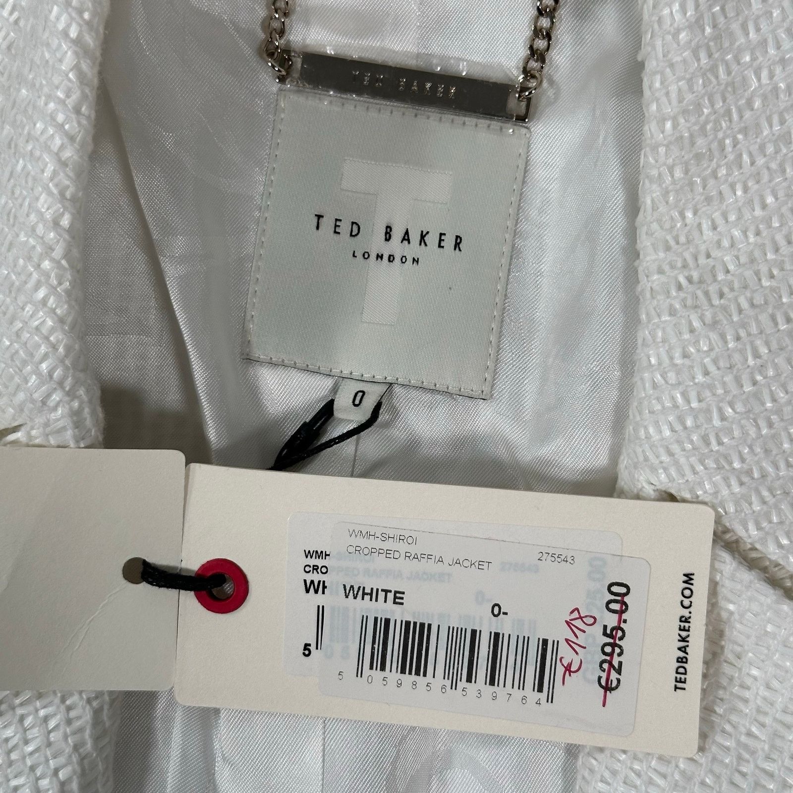 Ted Baker Ted Baker Shiroi Textured Weave Woven Jacket White Size 0 Size XS / US 0-2 / IT 36-38 - 7 Thumbnail