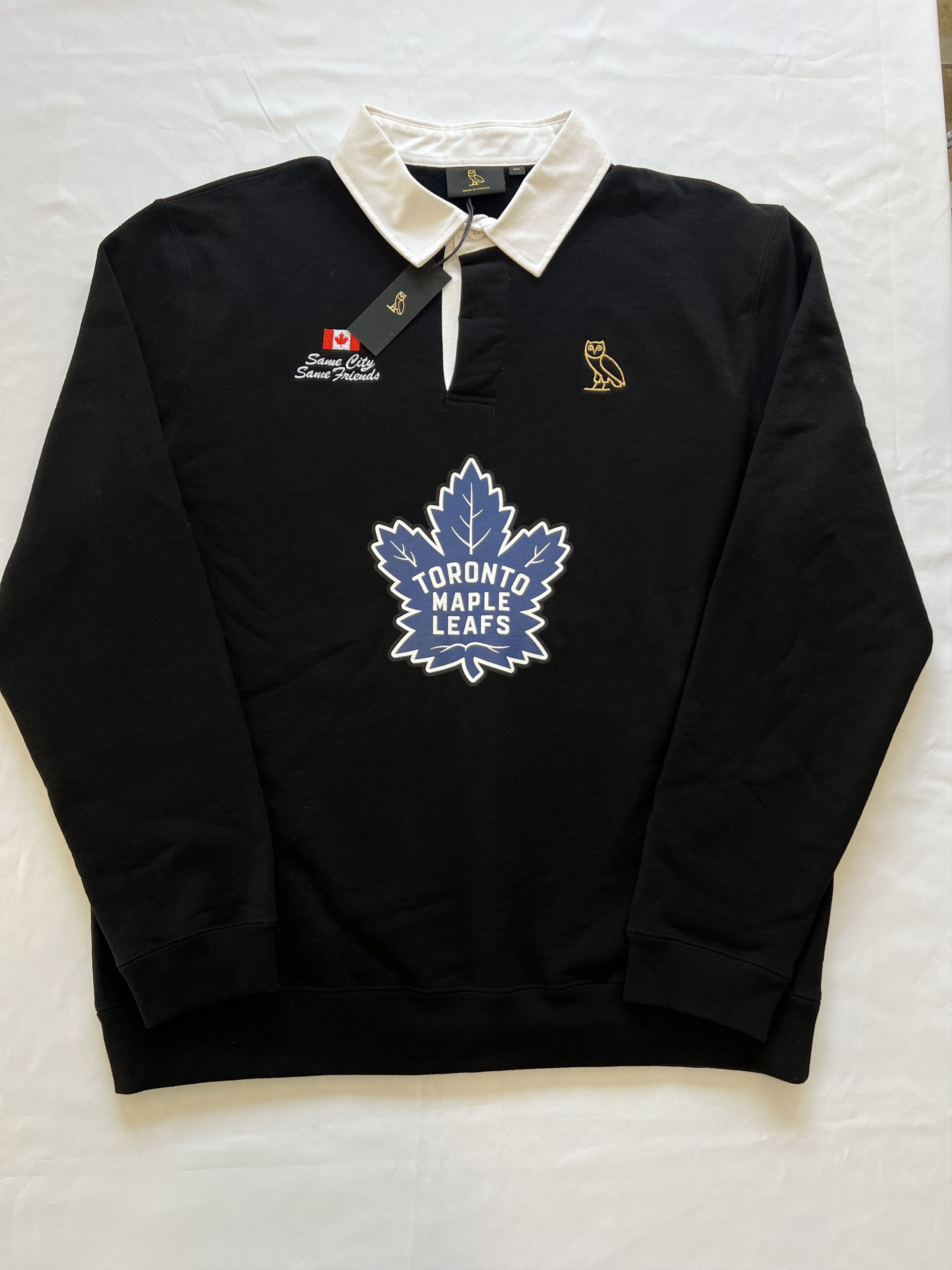 Drake OVOx NHL x TORONTO MAPLE LEAFS OG OWL RUGBY POLO - Black Size US XXL / EU 58 / 5 - 1 Thumbnail