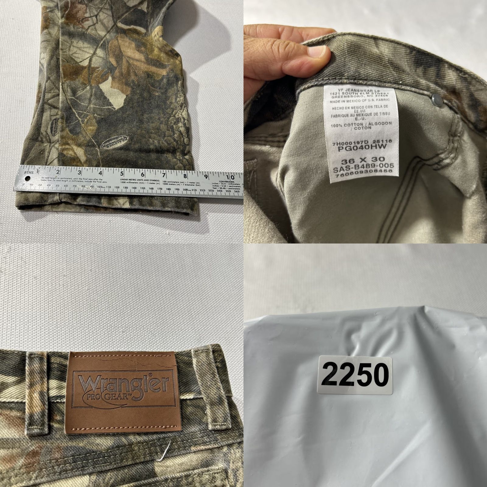 Wrangler Wrangler Pro Gear Pants Men 36X30 Realtree Camo Hunting PG040HW Size US 36 / EU 52 - 8 Thumbnail