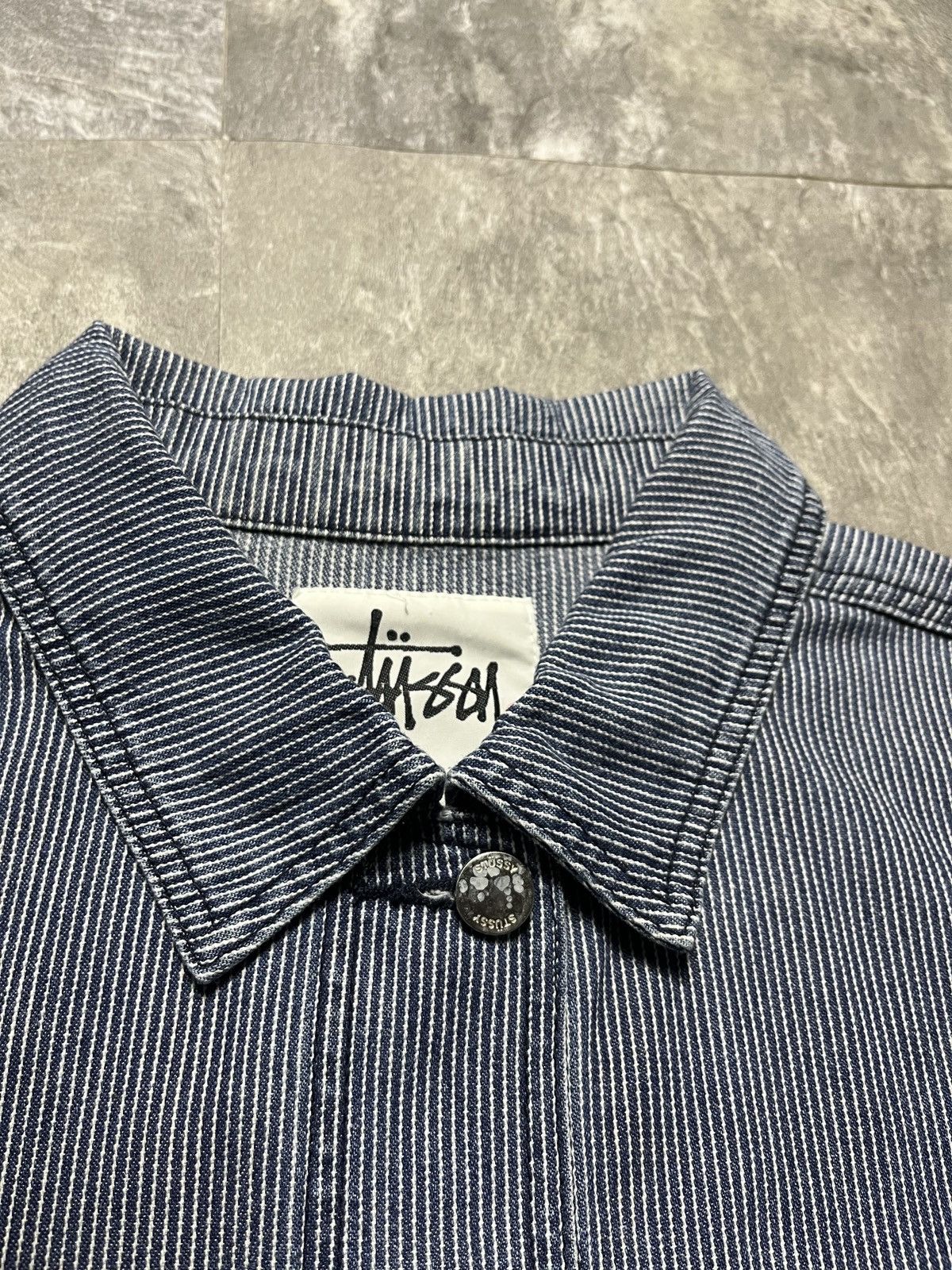 Stussy Stussy Vintage 90s Cropped Striped Embroidered Big Logo Y2K Size US S / EU 44-46 / 1 - 8 Thumbnail