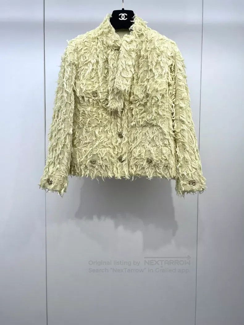 Chanel Chanel 21C chick yellow streamer tassel coat Size XXS / US 00 / IT 34 - 1 Thumbnail