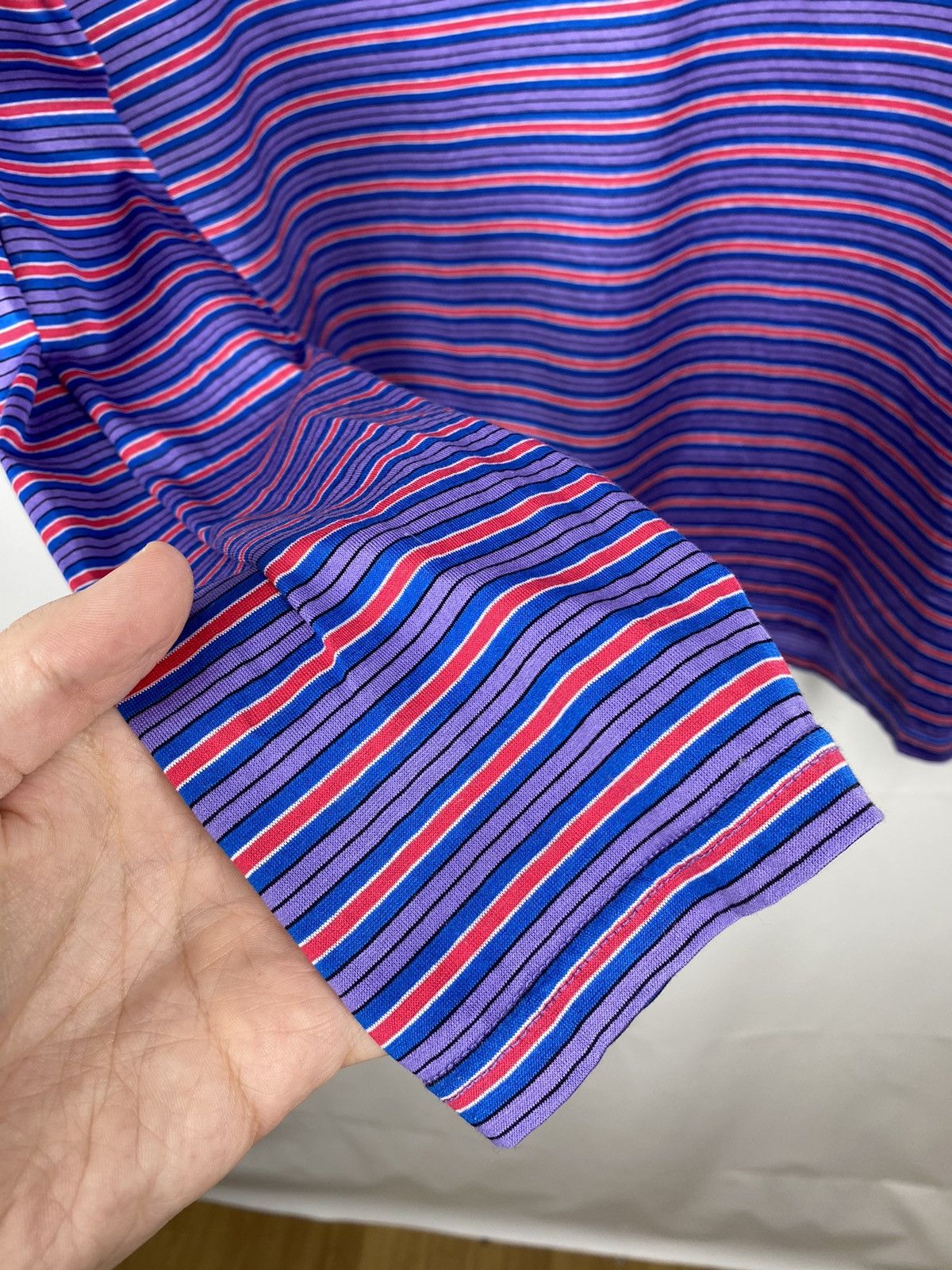 Lanvin Lanvin Polished Cotton Multicolor Striped Crewneck Longsleev Size US M / EU 48-50 / 2 - 8 Thumbnail