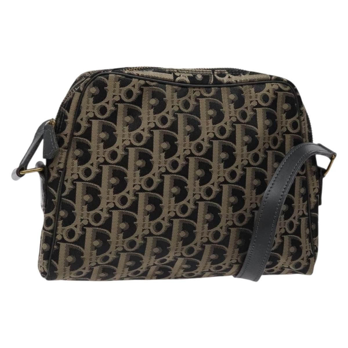 Dior DIOR Trotter Canvas Shoulder Bag Black Gold Size ONE SIZE - 1 Thumbnail