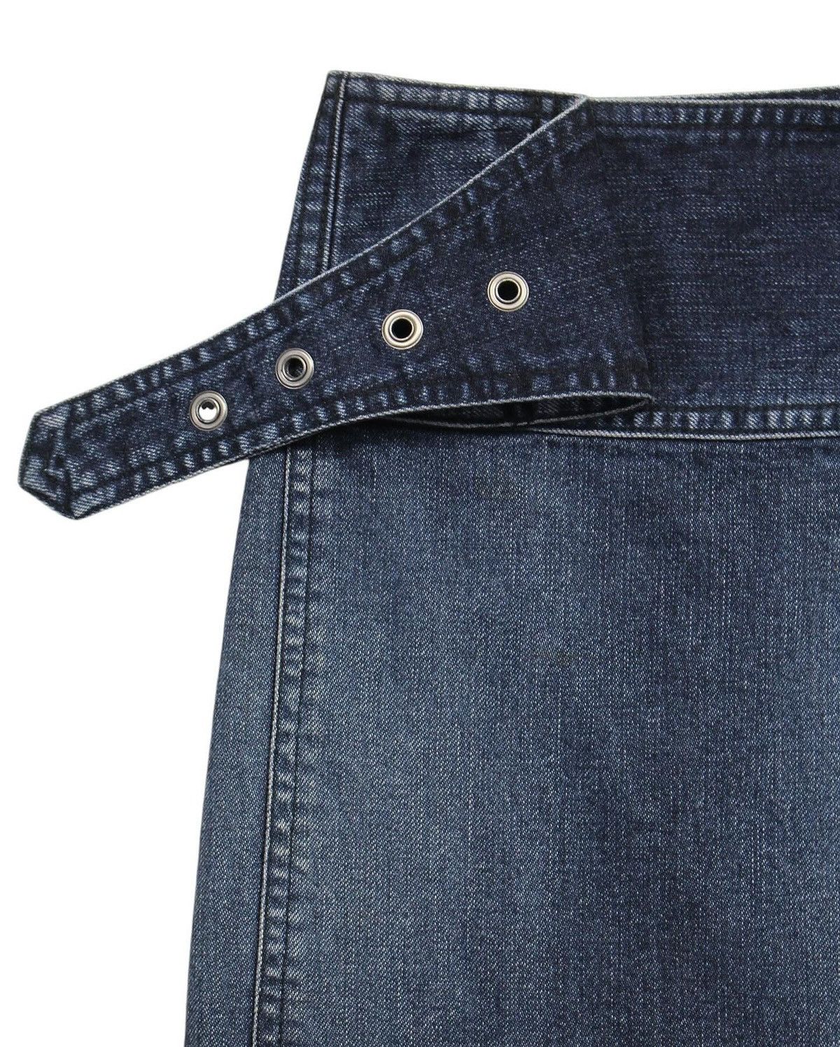 Armani Exchange 1990S ARMANI EXCHANGE DENIM BUCKLE SKIRTS Size 37" - 5 Thumbnail