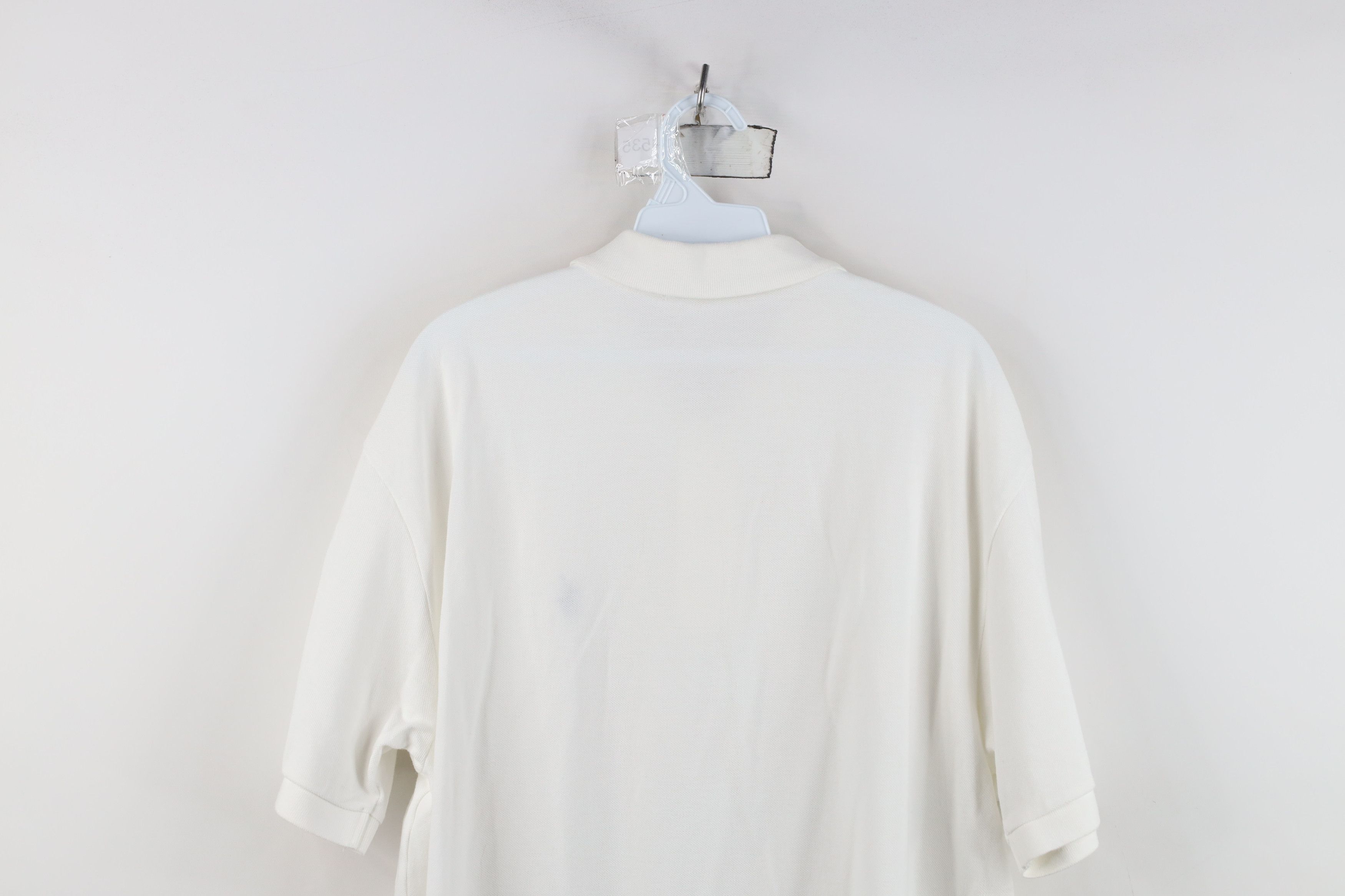 Ralph Lauren Vintage Ralph Lauren Pique Cotton Knit Golf Polo Shirt White Size US XL / EU 56 / 4 - 12 Thumbnail