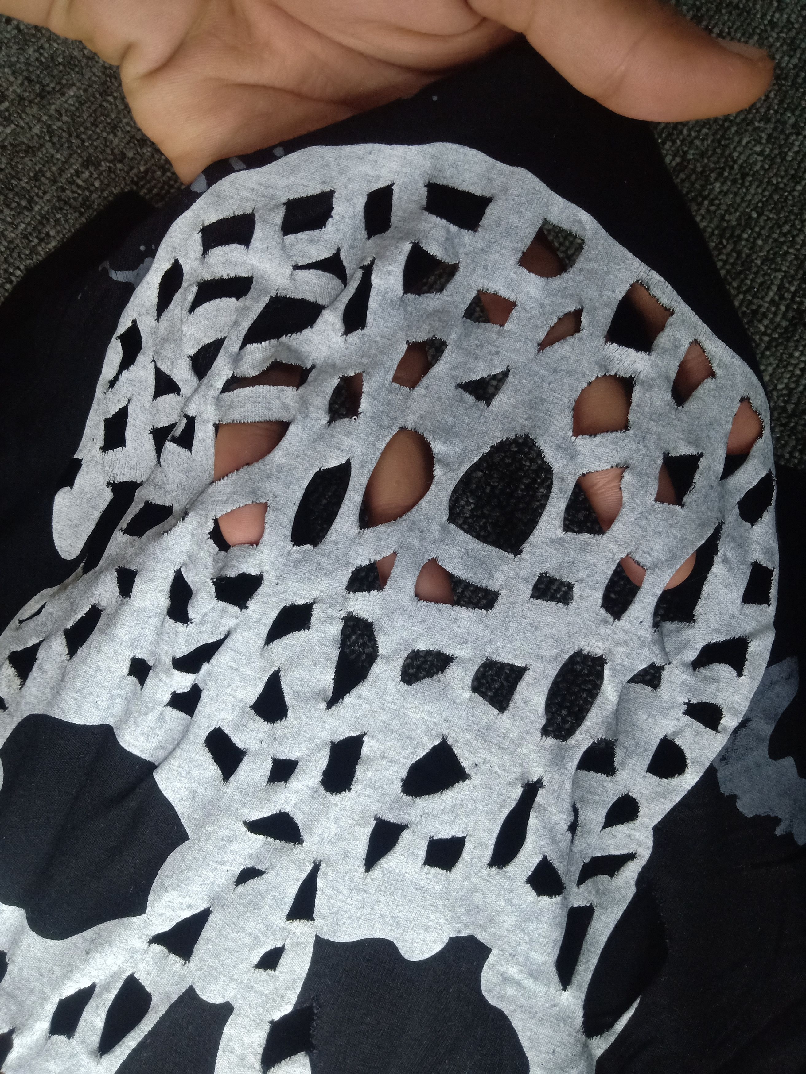 Japanese Brand Crazy Gothic Poem Skulls Ripped Japanese Brand Size M / US 6-8 / IT 42-44 - 3 Thumbnail