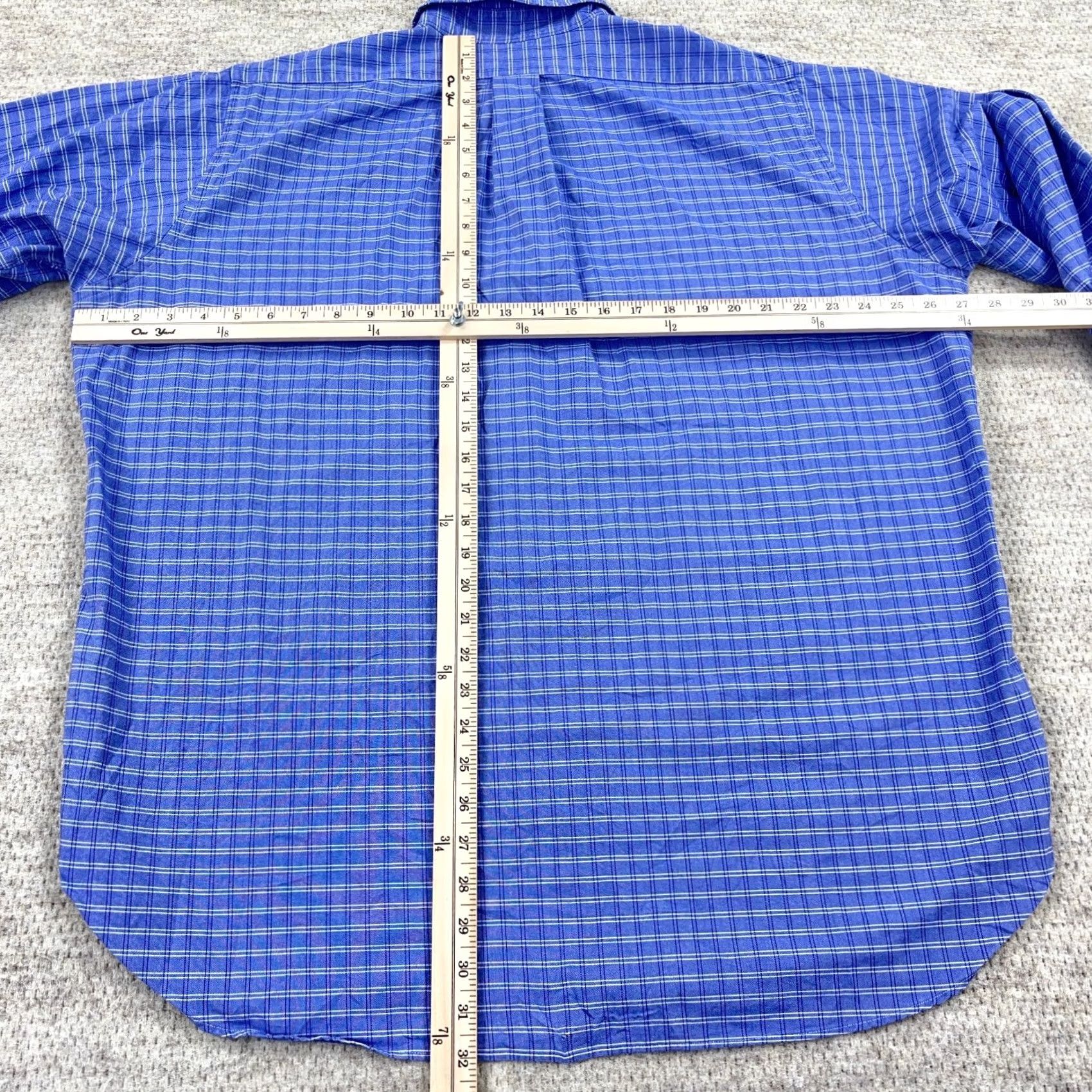 Brooks Brothers Brooks Brothers Shirt Men XL Blue Check Button-Up Oxford Cloth Made In USA Size US XL / EU 56 / 4 - 6 Thumbnail