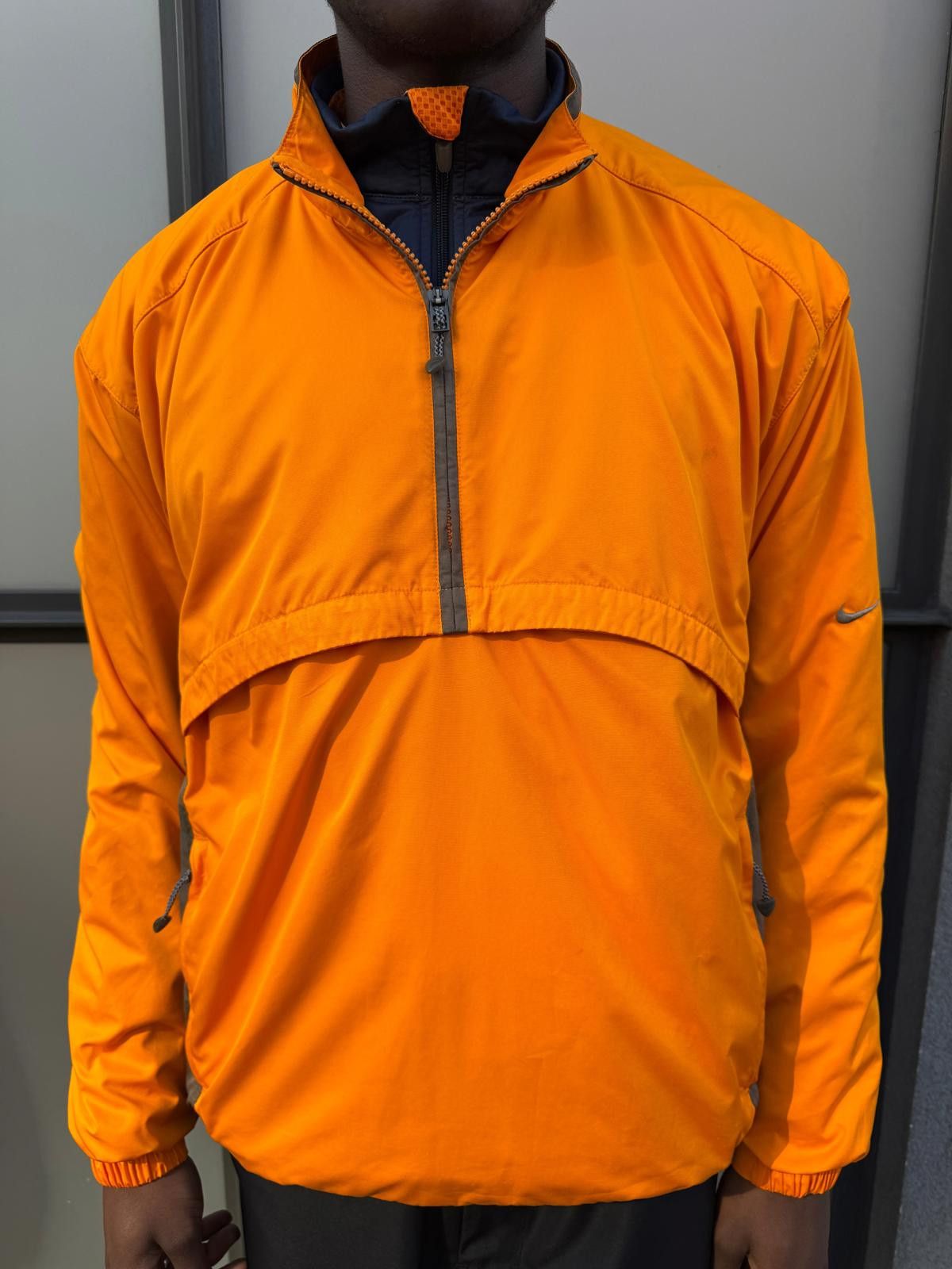 Nike Early 2000’s Nike Bright Orange Half Zip Pullover Size US M / EU 48-50 / 2 - 2 Thumbnail