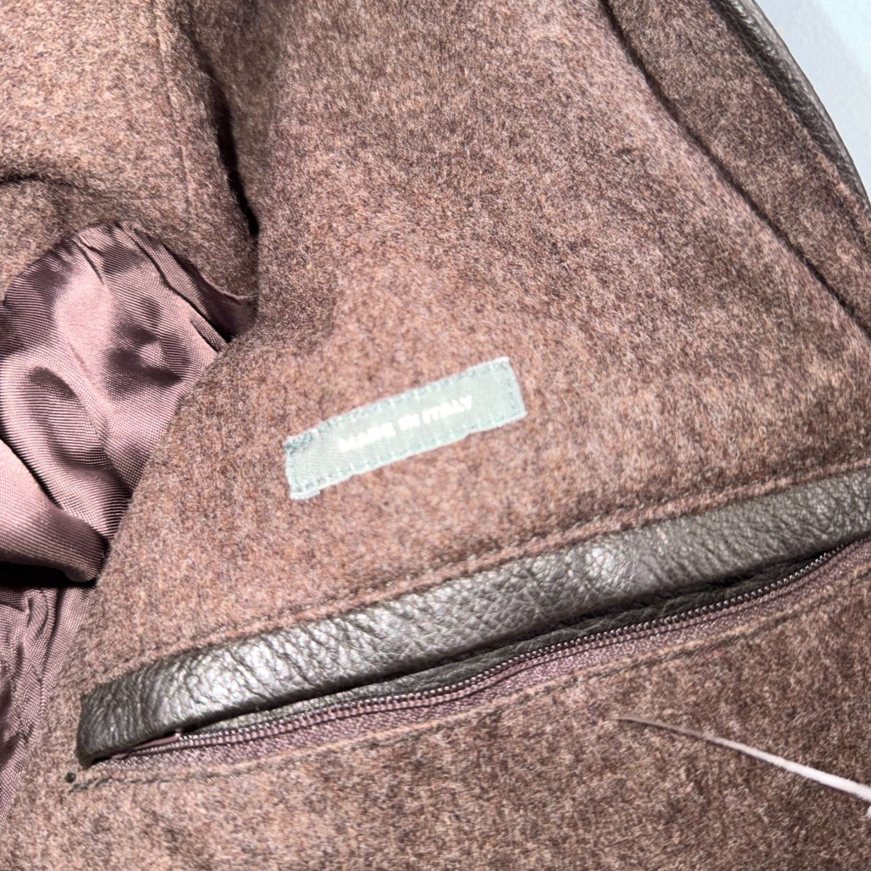 Bally Bally Leather Jacket Mens Bomber Jacket Size 44 Brown Wool Lined Pockets Zip Zipper Logo Button Size US S / EU 44-46 / 1 - 4 Thumbnail