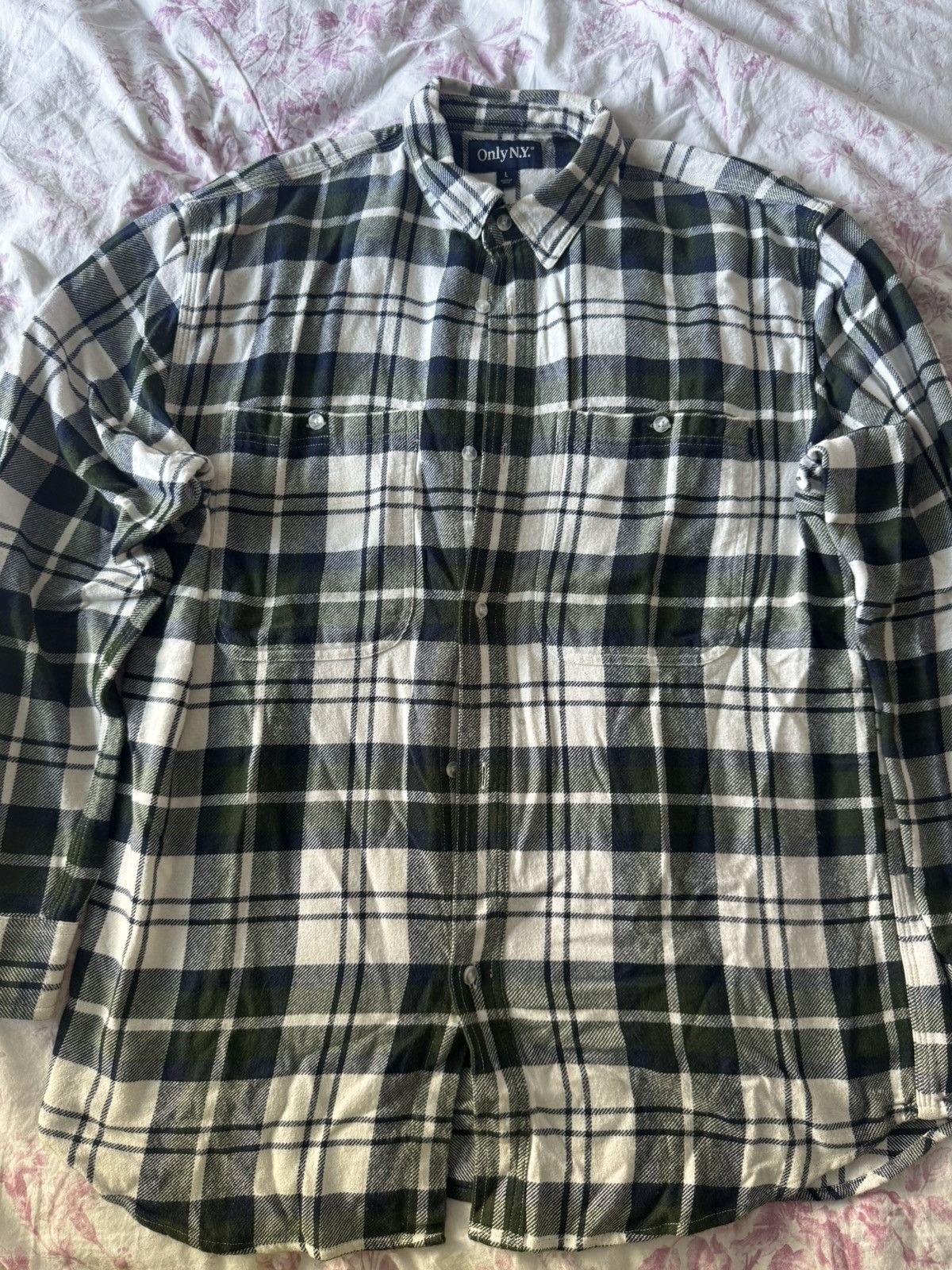 Only NY Oversized Pocket Plaid Shirt Size US L / EU 52-54 / 3 - 2 Thumbnail