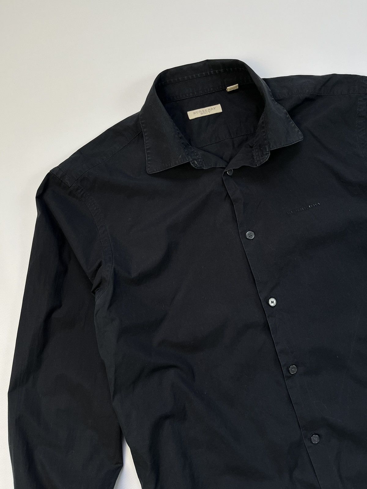 Burberry Burberry Brit Luxury Cotton Long Sleeve Shirt Size US L / EU 52-54 / 3 - 2 Thumbnail