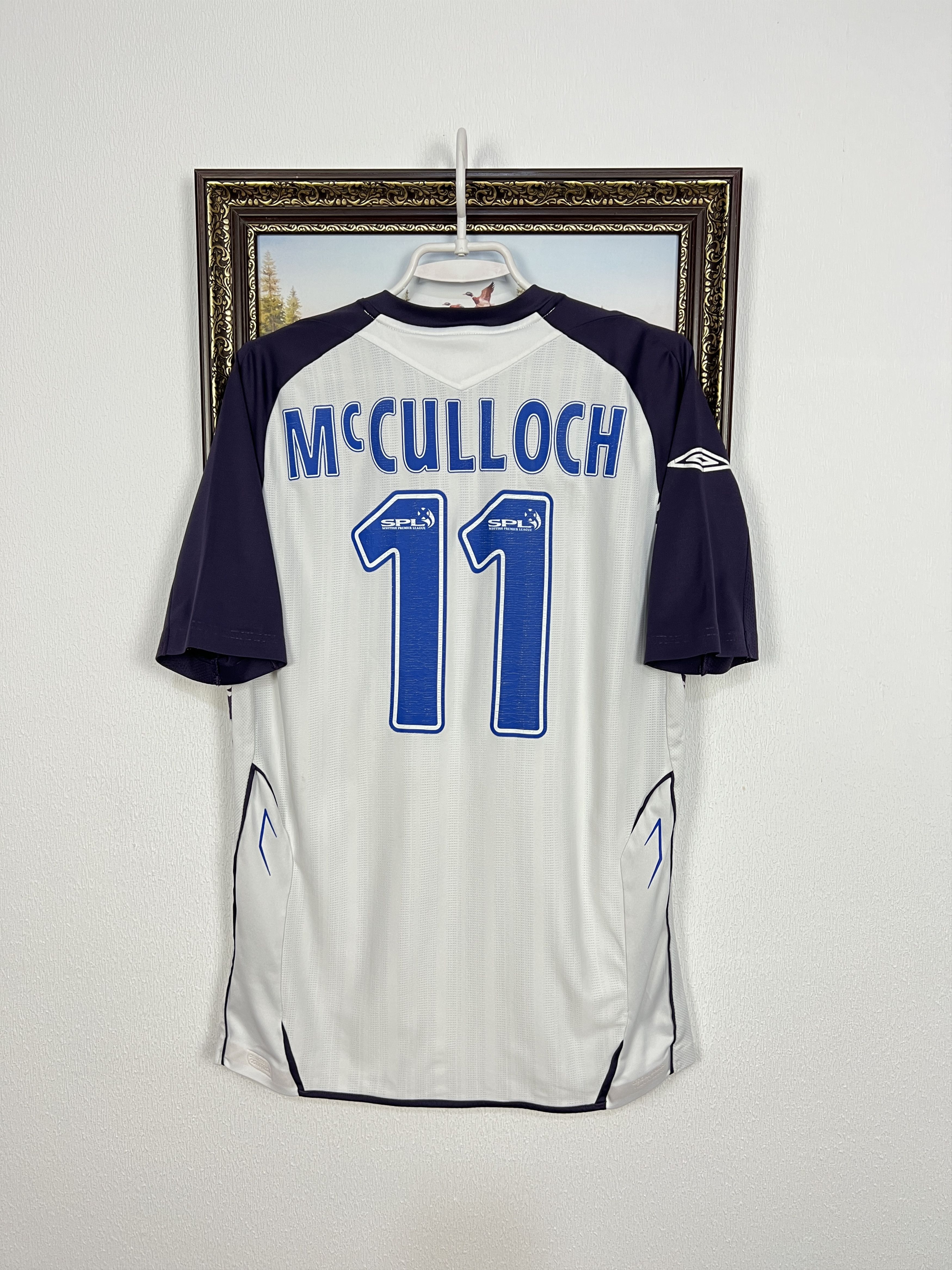 Rangers Away football shirt 2007 Soccer #11 McCulloch Umbro