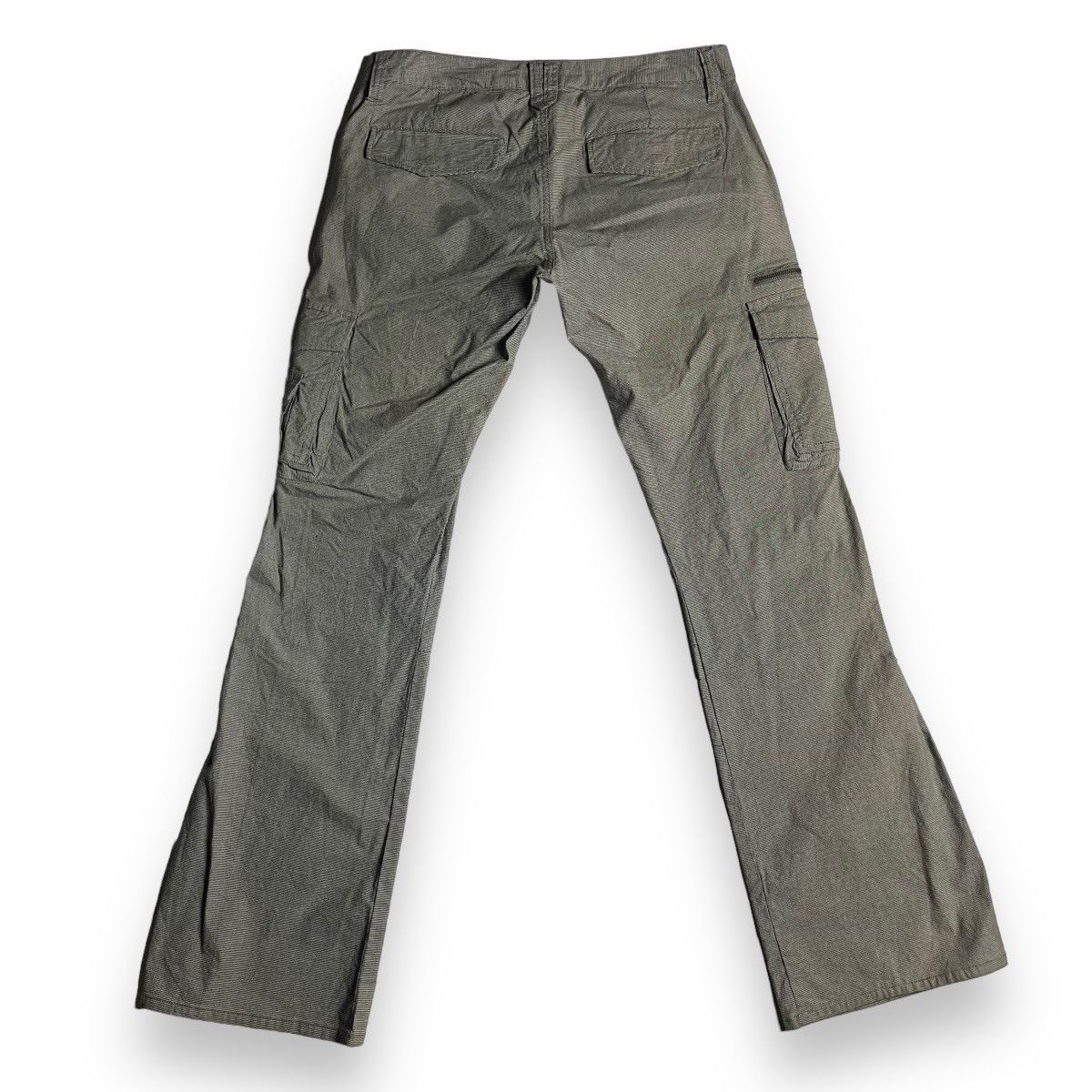 20471120 🇯🇵 VINTAGE ROOT THREE STRIPE FLARED CARGO PANTS Size US 32 / EU 48 - 2 Thumbnail