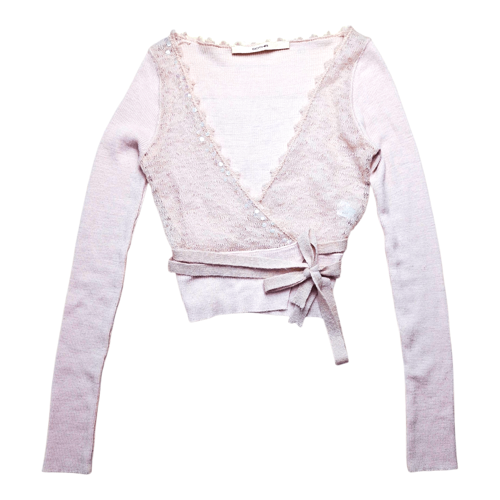 Other GOTHA Italy Wool Balletcore Whimsy Wrap Cardigan Pink Mohair Size M / US 6-8 / IT 42-44 - 1 Thumbnail