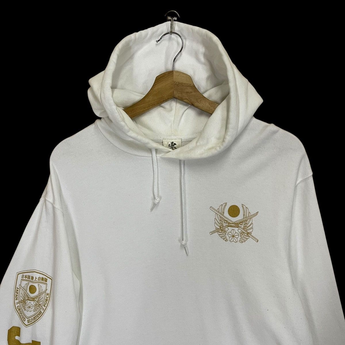 Japanese Brand Japan Ground Self Defense Force Big Logo Pullover Hoodie Size US L / EU 52-54 / 3 - 8 Thumbnail