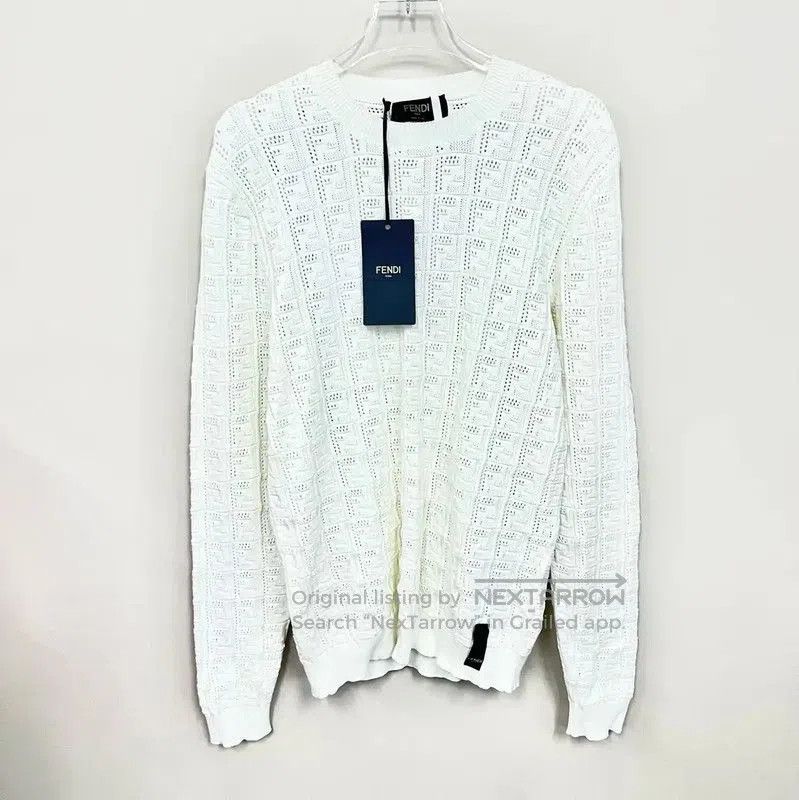 Fendi Fendi White Women's Knit Sweater M Size . Size M / US 6-8 / IT 42-44 - 1 Thumbnail