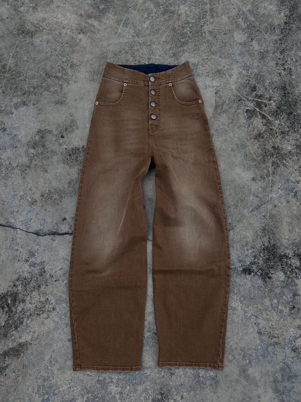 Maison Margiela AW2022 Maison Margiela Brown Cozy Jeans Size 26" / US 2 / IT 38 - 1 Thumbnail