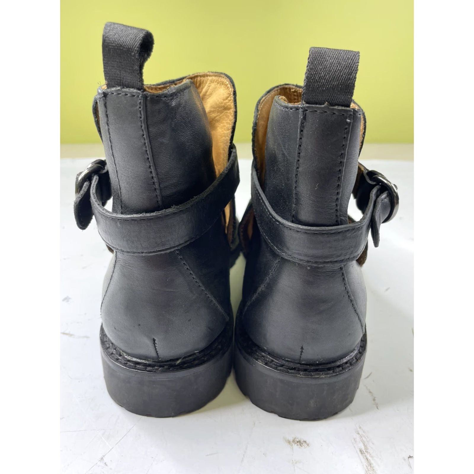 Polo Ralph Lauren VINTAGE Polo Ralph Lauren Fleetlands Black Leather Boots Chukka Buckle Strap Mens 11D Leather Upper Outsole Adjustable Strap Boots Mens Black 11D Size US L / EU 52-54 / 3 - 7 Thumbnail