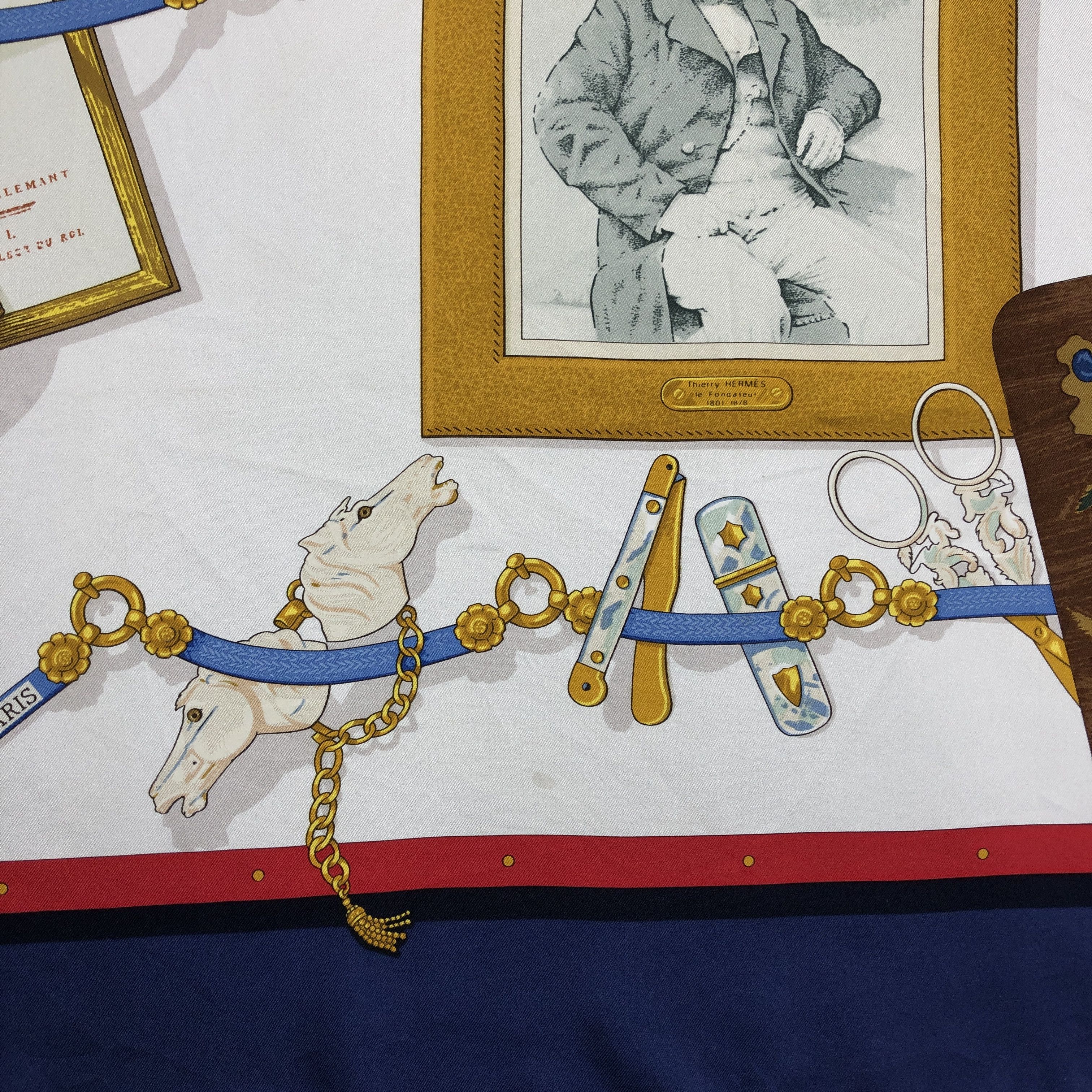 Hermes × Vintage Vintage Hermes SILK Scarf Twill Stole Wraps Scarves Size ONE SIZE - 8 Thumbnail