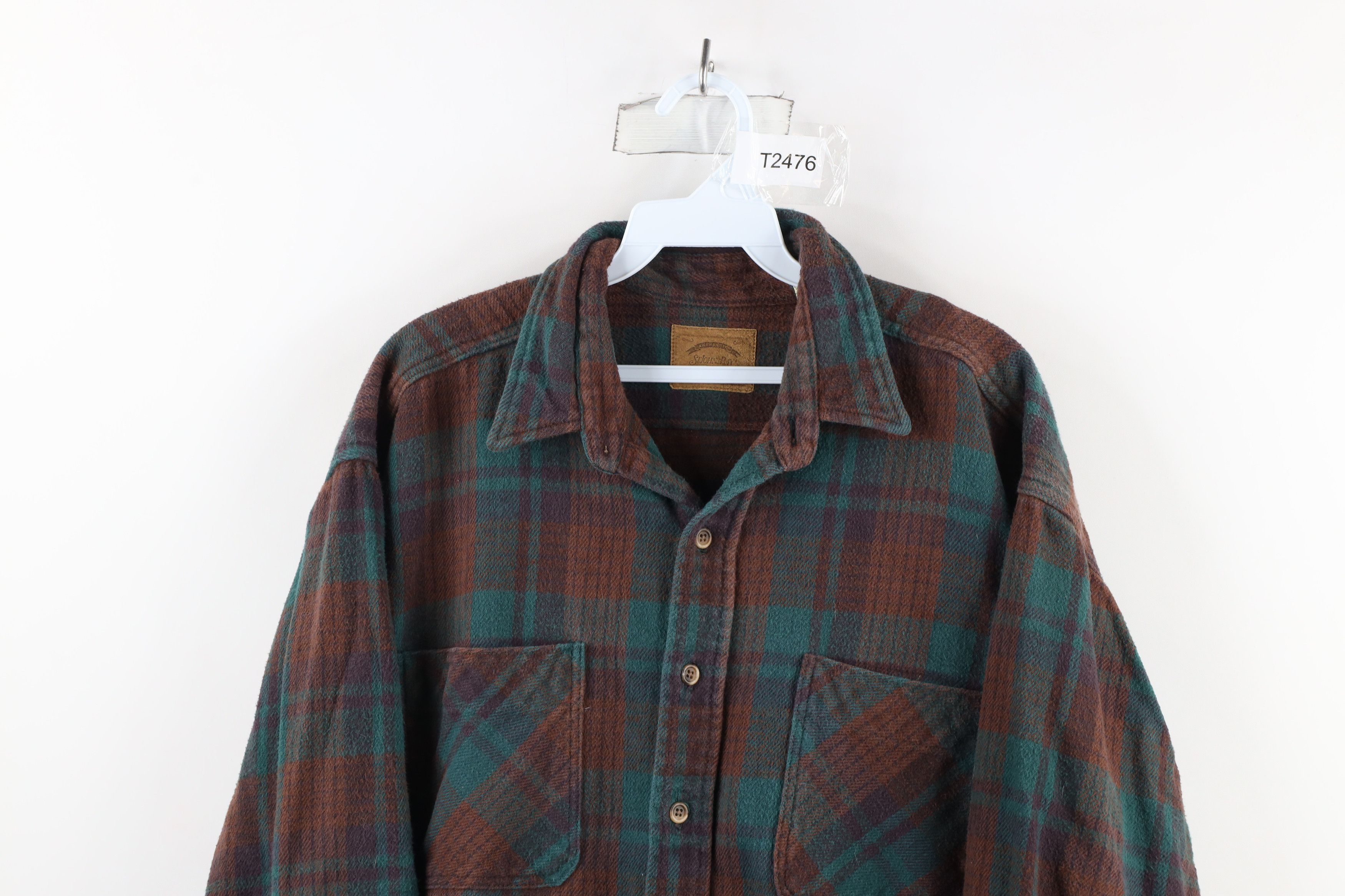 Vintage Vintage 90s Streetwear Heavyweight Button Shirt Plaid USA Size US L / EU 52-54 / 3 - 2 Thumbnail
