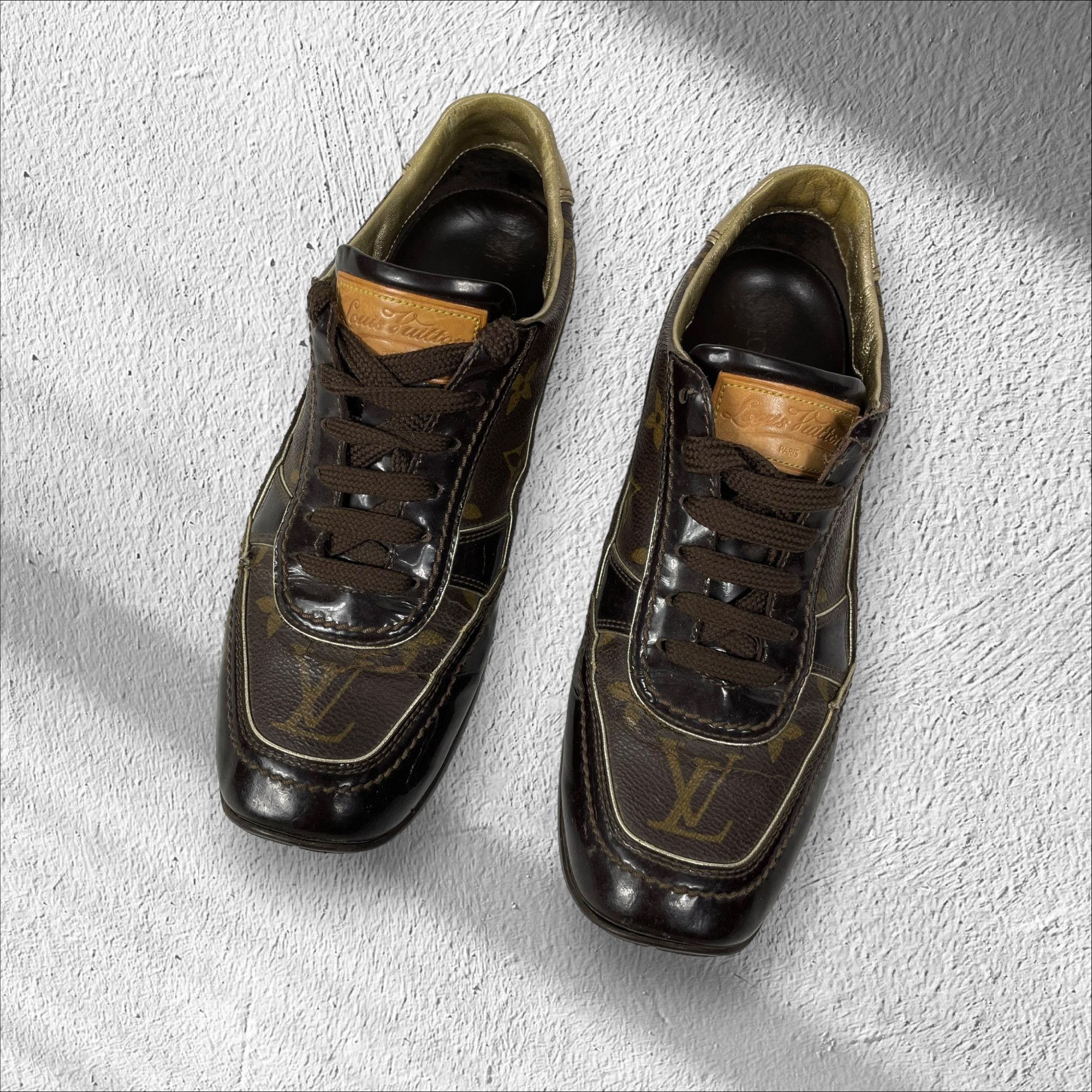 Vintage Louis Vuitton Monogram Loafers Sneakers Brown Size US 6 / IT 36 - 1 Thumbnail