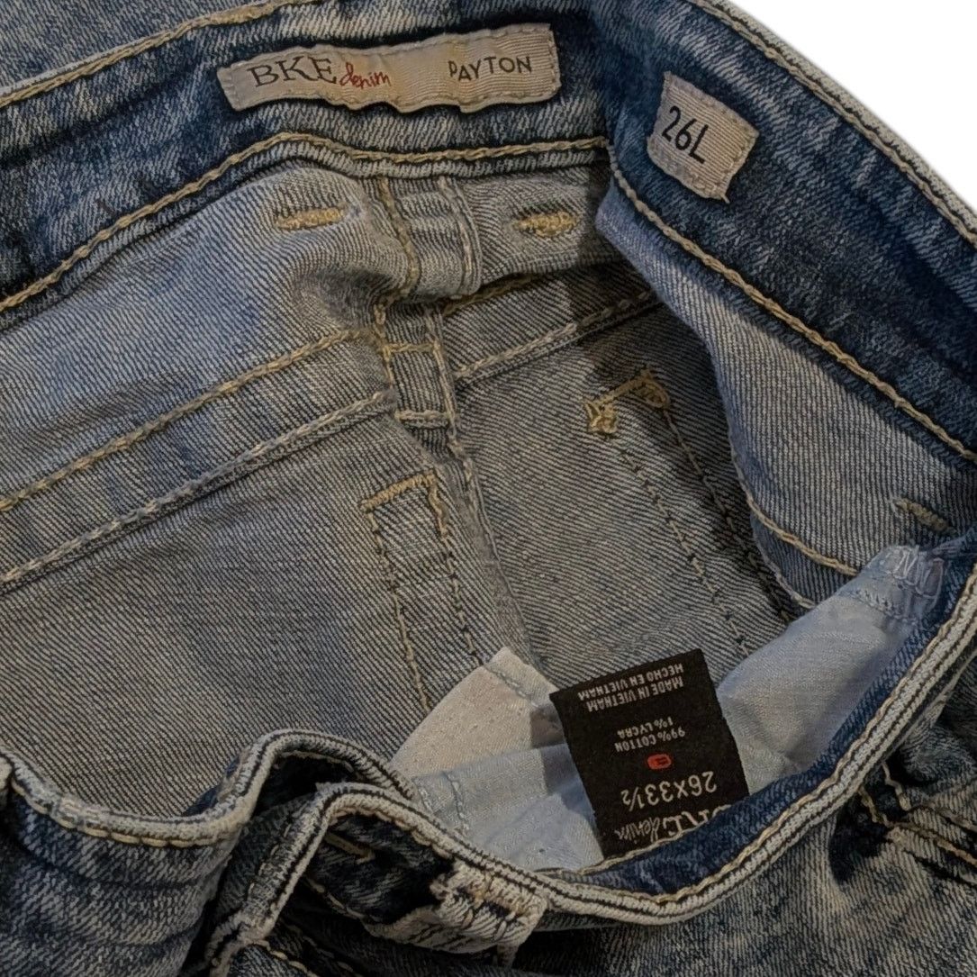 BKE BKE Denim Jeans Distressed Payton Straight Leg Women 26/33.5 Size 26" / US 2 / IT 38 - 4 Thumbnail