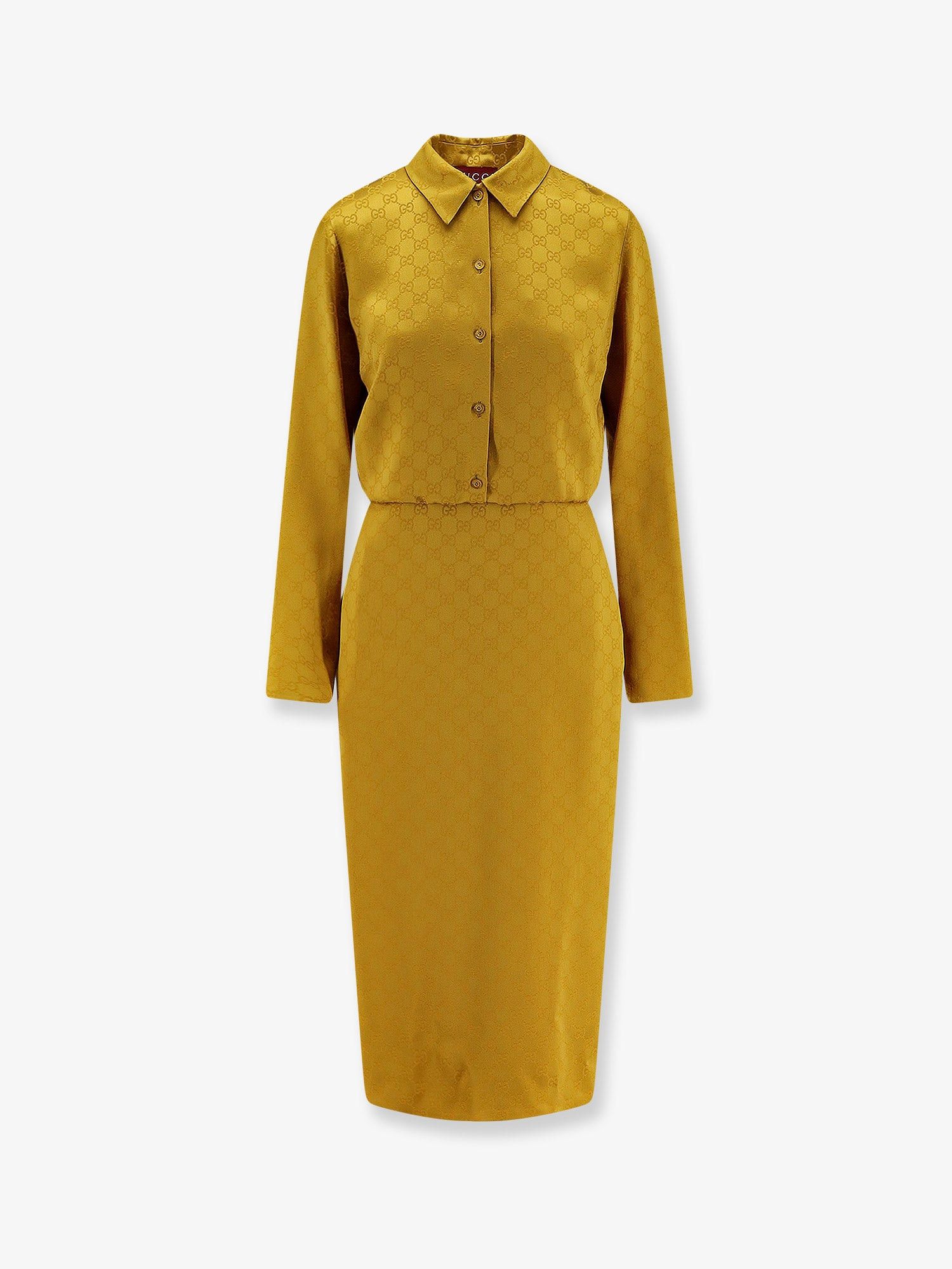 Gucci Gg Satin Chemisier Dress Size S / US 4 / IT 40 - 1 Thumbnail