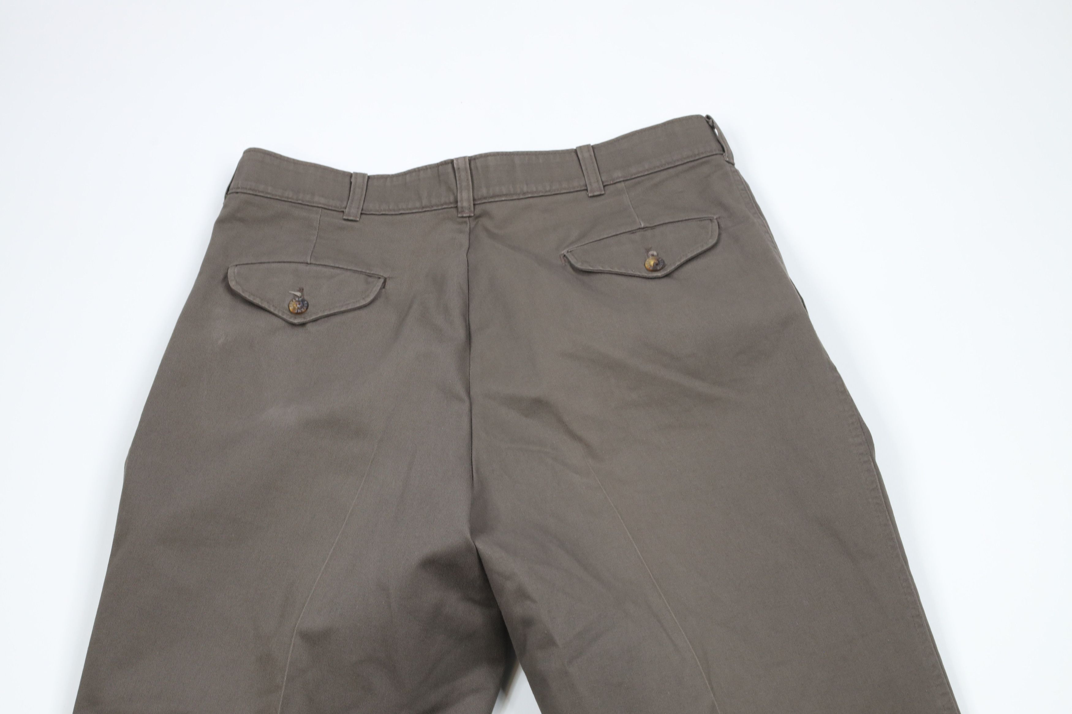Vintage Vintage 90s Streetwear Pleated Cuffed Chino Pants Cotton Size US 34 / EU 50 - 13 Thumbnail