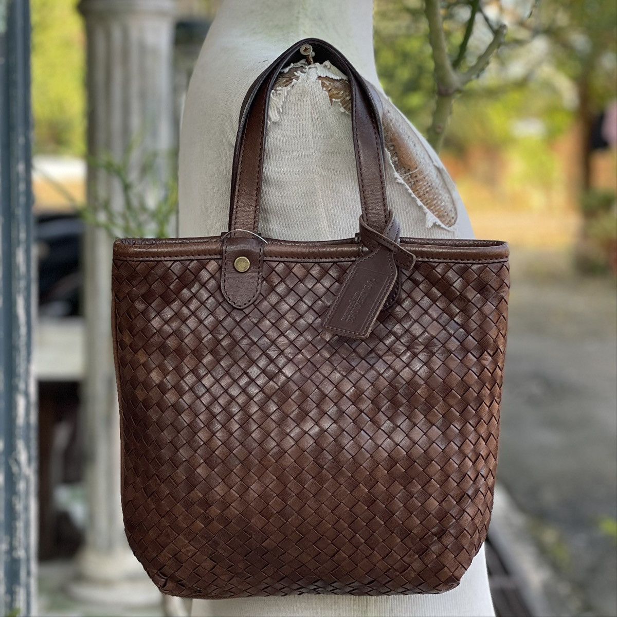 Designer × Japanese Brand Vintage BEAU DESSIN S.A Small Woven Leather Bag Size ONE SIZE - 12 Thumbnail