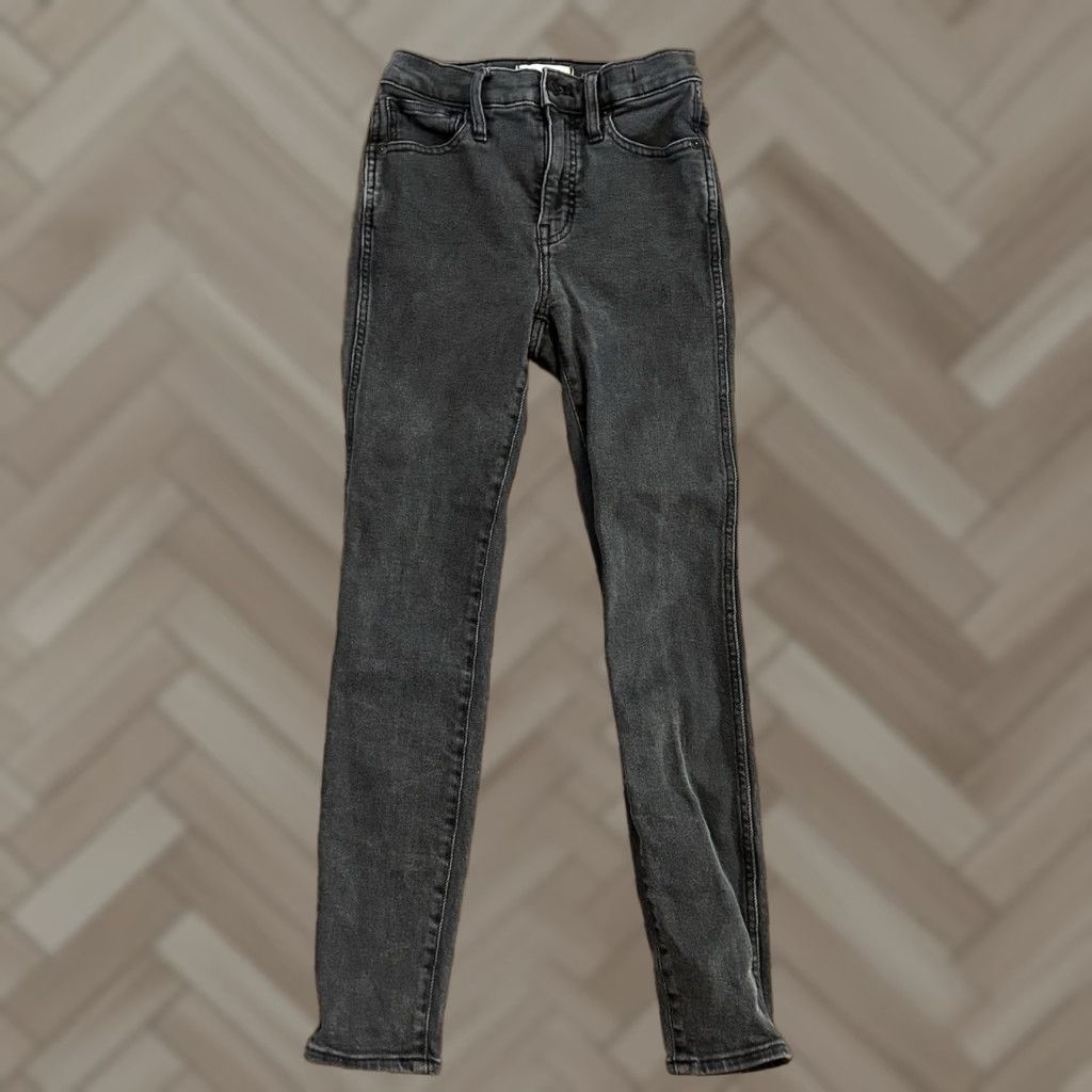 Madewell Womens Madewell Jeans Denim Gray 10” High Rise Skinny 26 Button Closure 5-Pocket Regular Size jeans Womens (Gray) Size 26" / US 2 / IT 38 - 1 Thumbnail
