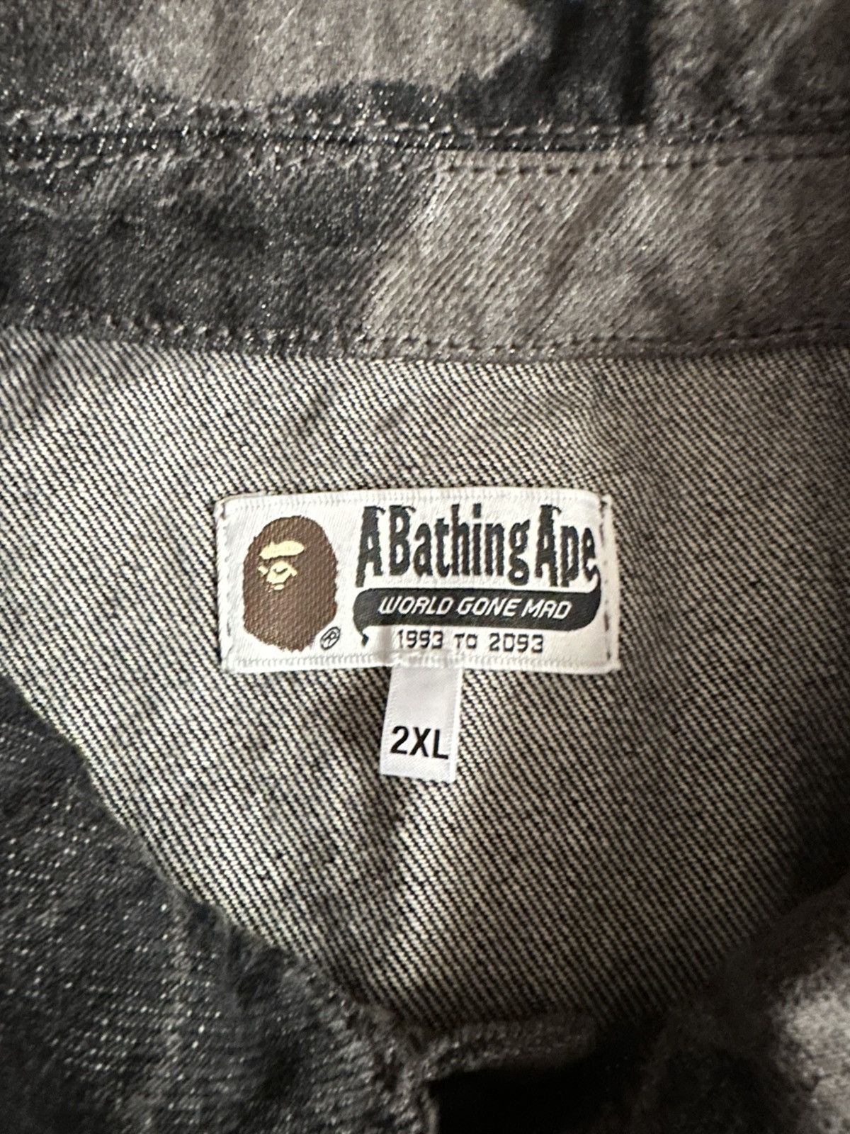 Bape Floral Camo Jacquard 13oz Denim Work Jacket Size US XXL / EU 58 / 5 - 7 Thumbnail