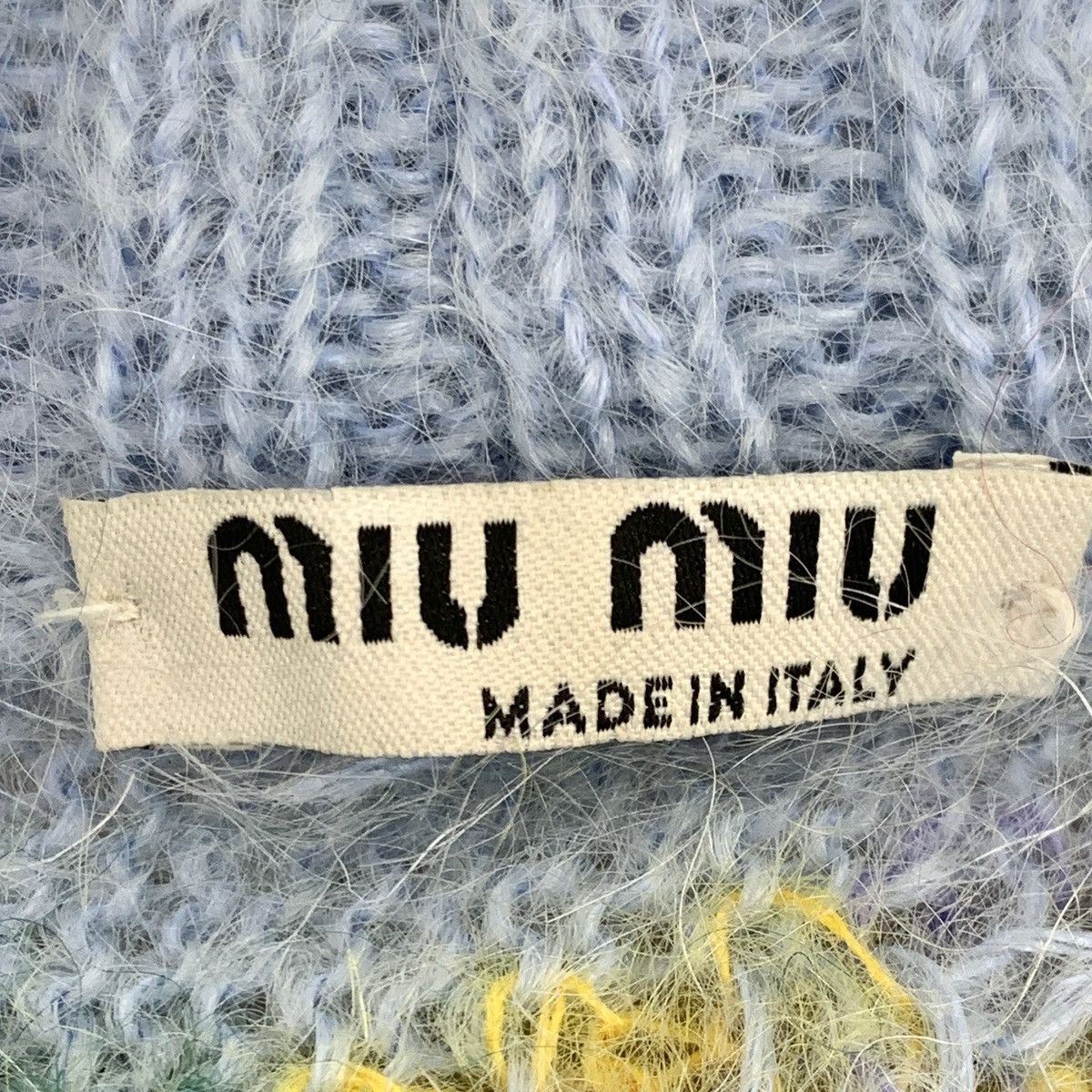 Miu Miu MiuMiu Blue V-neck Long Sleeve Knit Cardigan K26WX Size S / US 4 / IT 40 - 5 Thumbnail