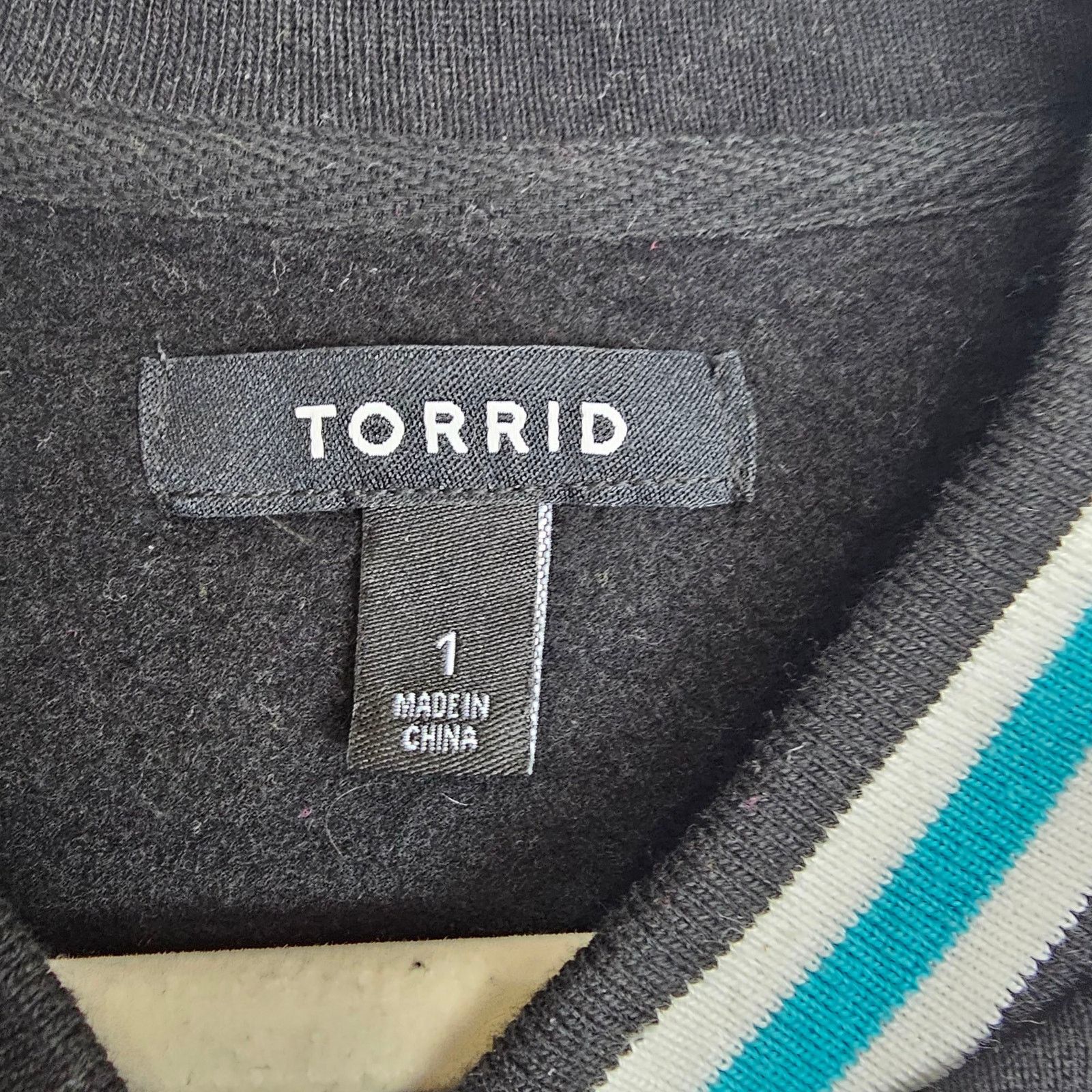 Torrid Torrid Womens Fleece Varsity Bomber Jacket Plus Size 1X Snap Size XL / US 12-14 / IT 48-50 - 6 Thumbnail
