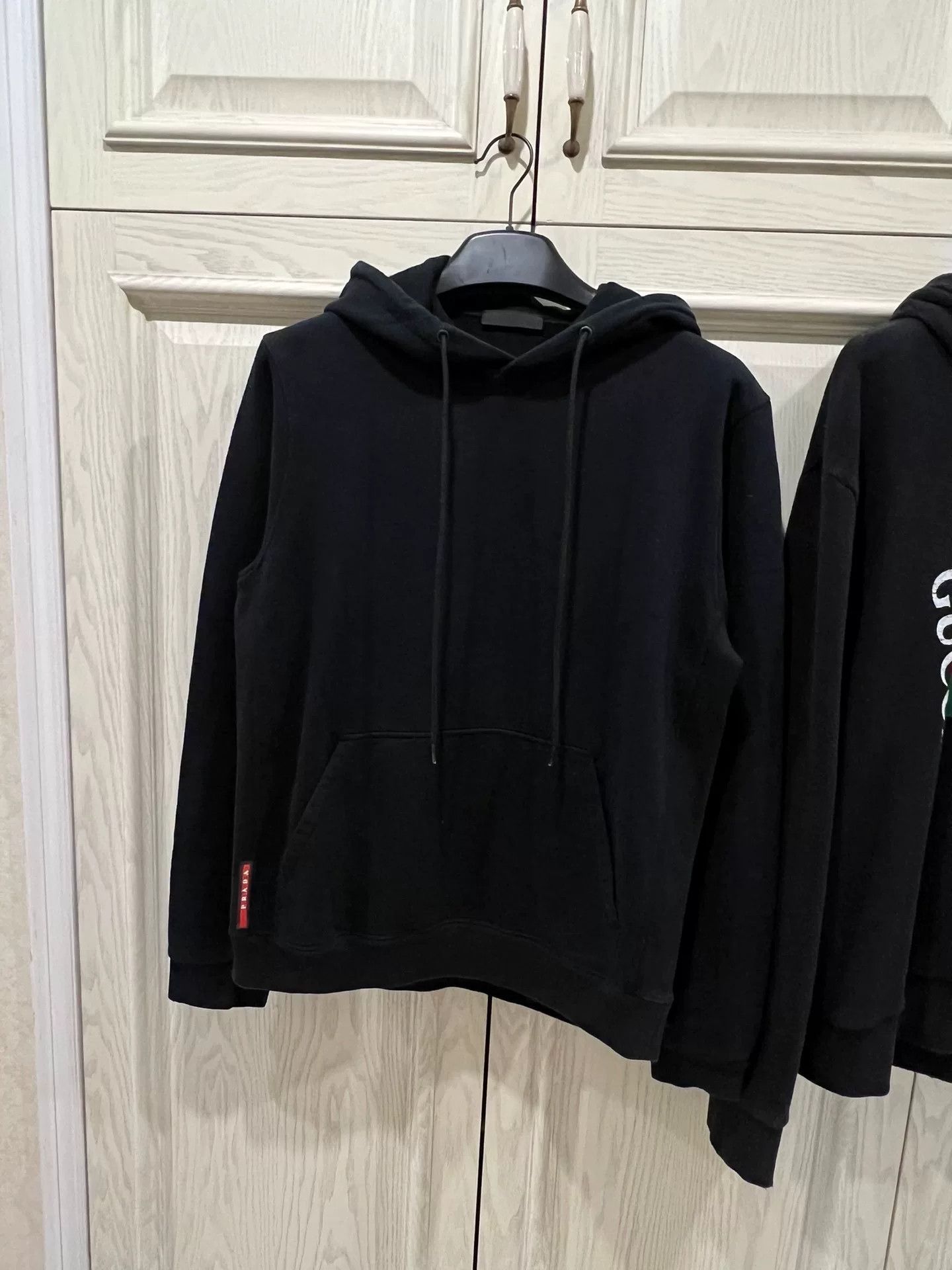 Prada prada black logo hooded sweatshirt size M Size M / US 6-8 / IT 42-44 - 1 Thumbnail