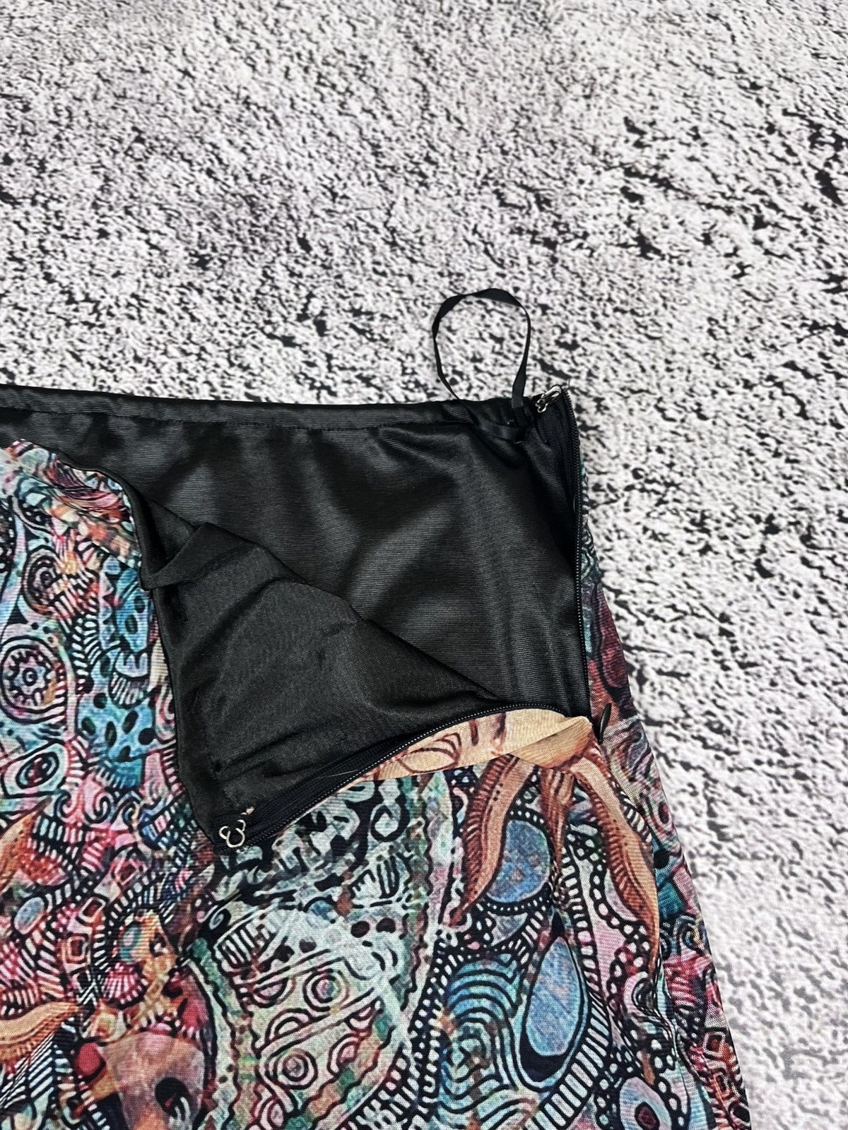 Japanese Brand Vintage Booda Psychedelics Printed Abstract mini skirt Size S / US 4 / IT 40 - 5 Thumbnail